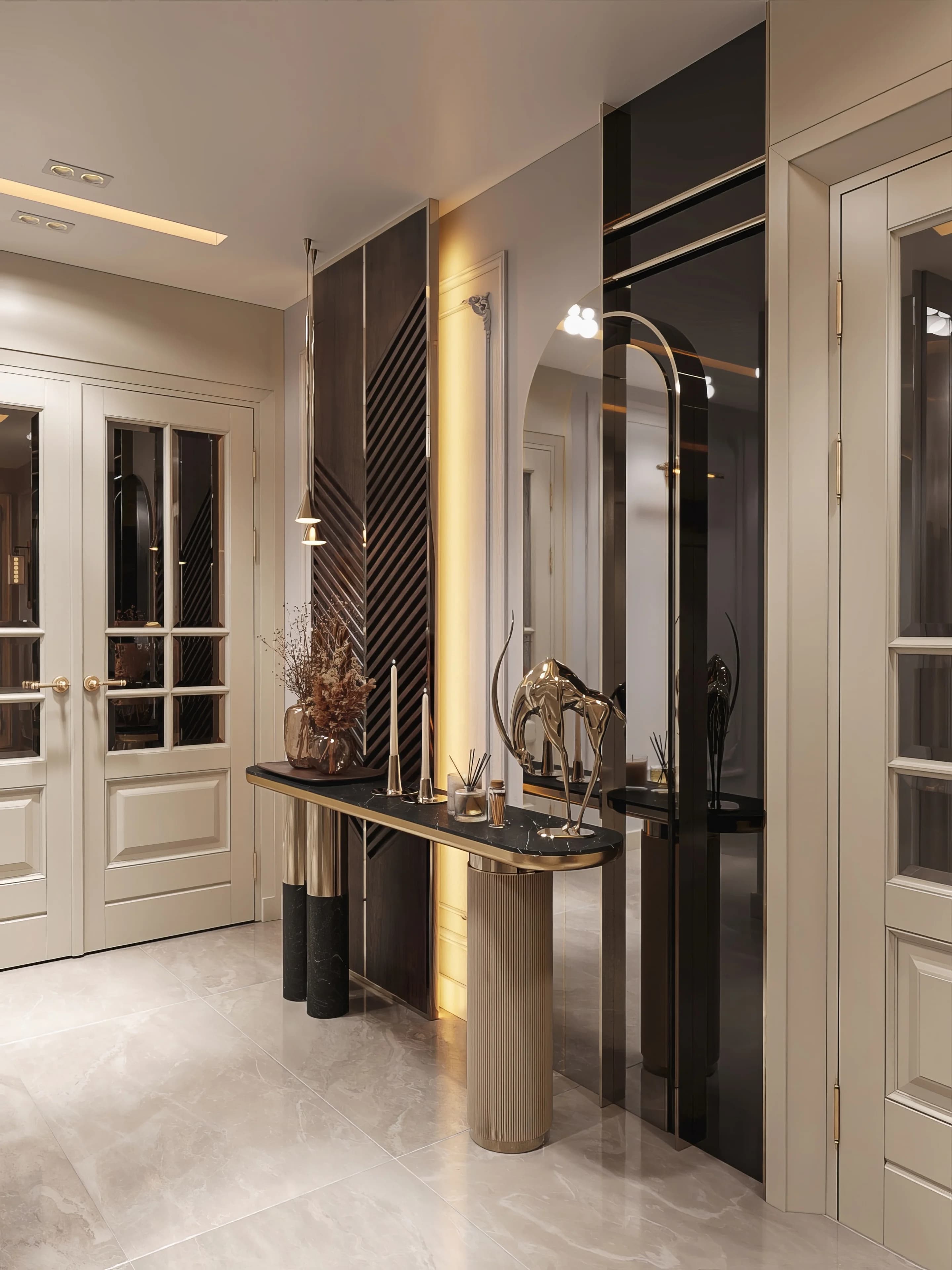 Fulya Koç Villa — hol görselleştirmesi