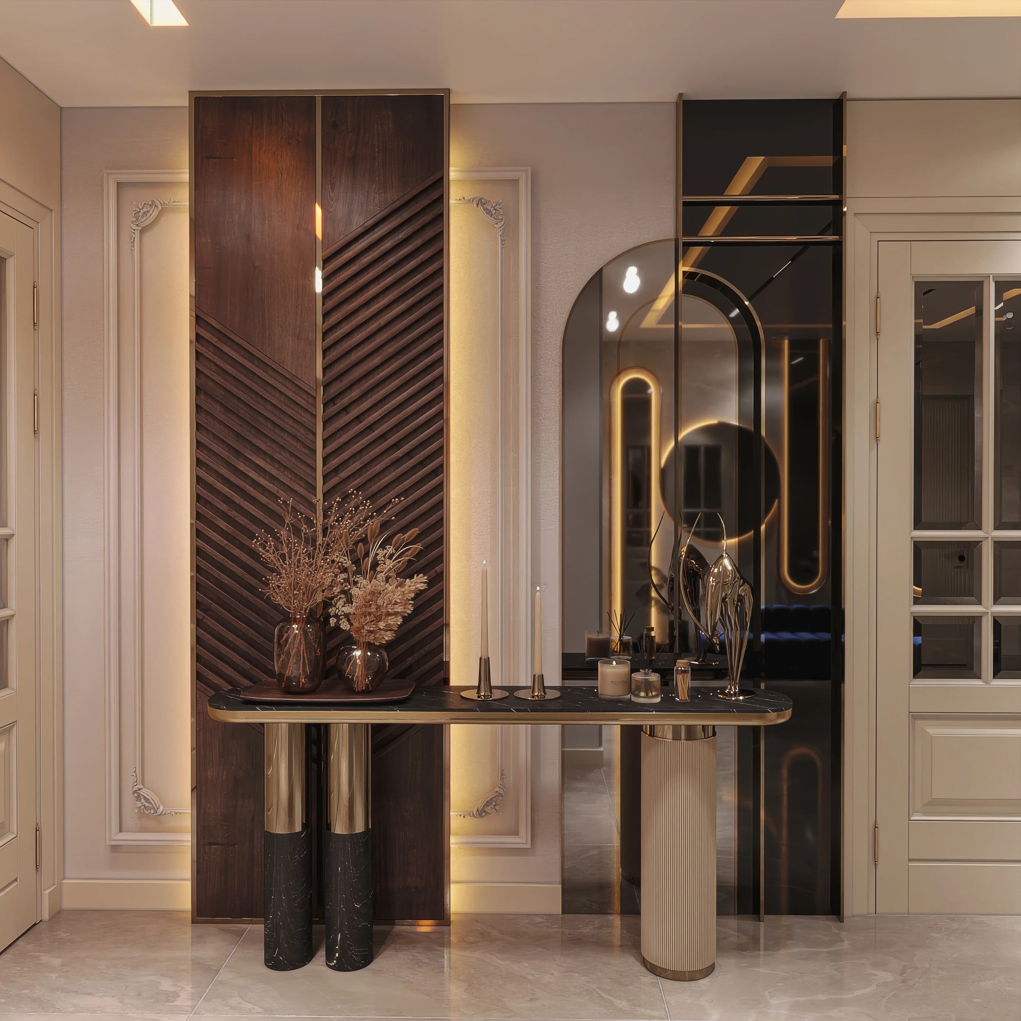 Fulya Koç Villa — hol görselleştirmesi