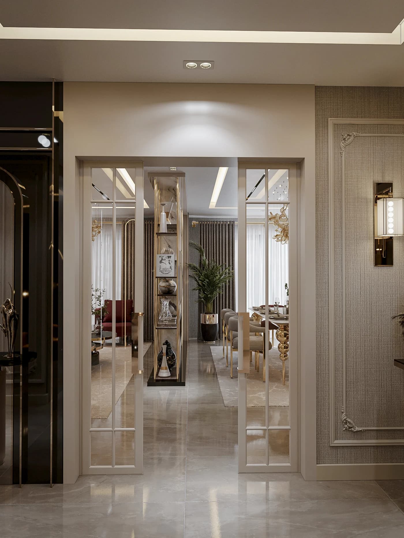 Fulya Koç Villa — hol görselleştirmesi