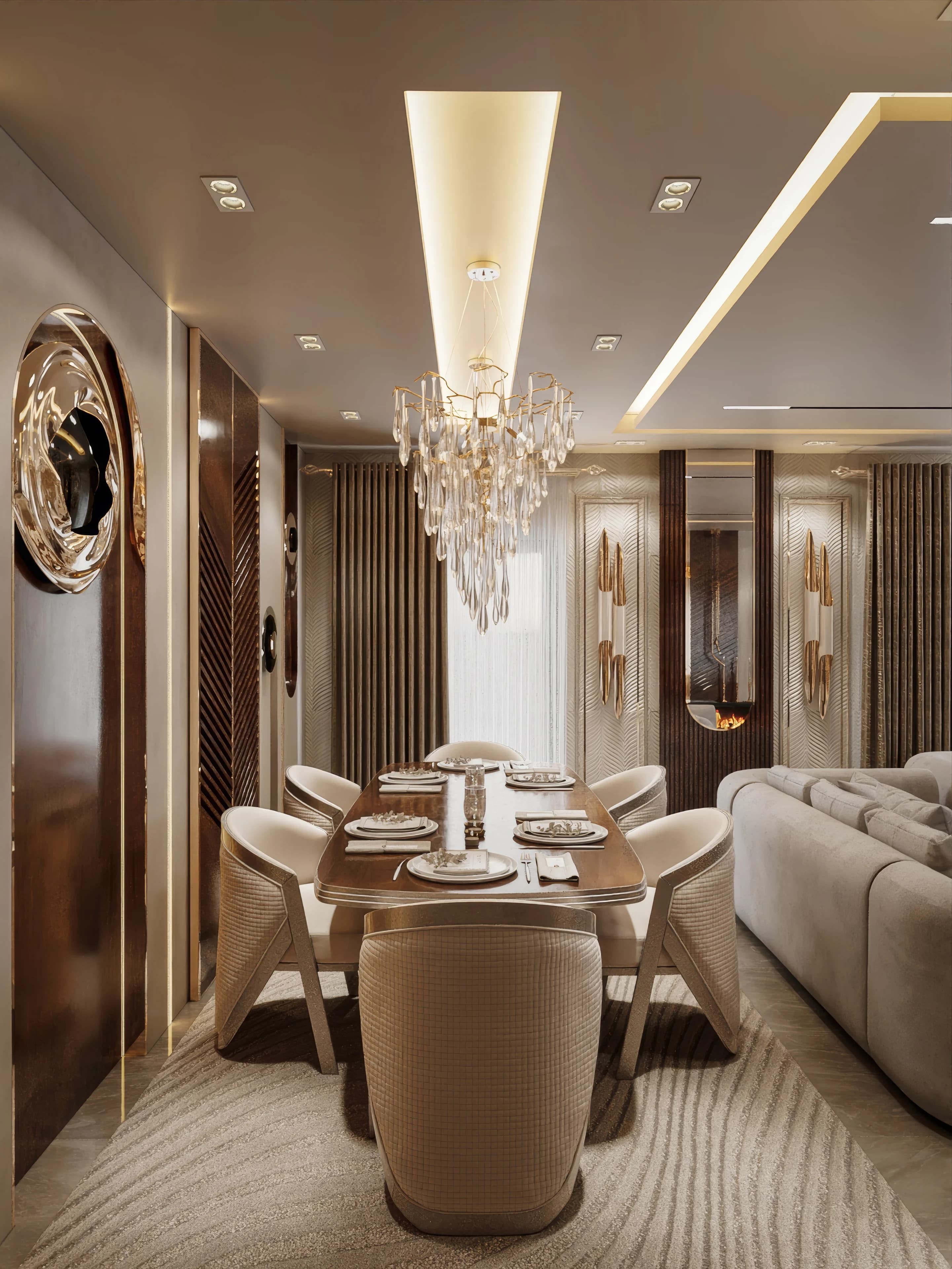 Fulya Koç Villa — salon görselleştirmesi