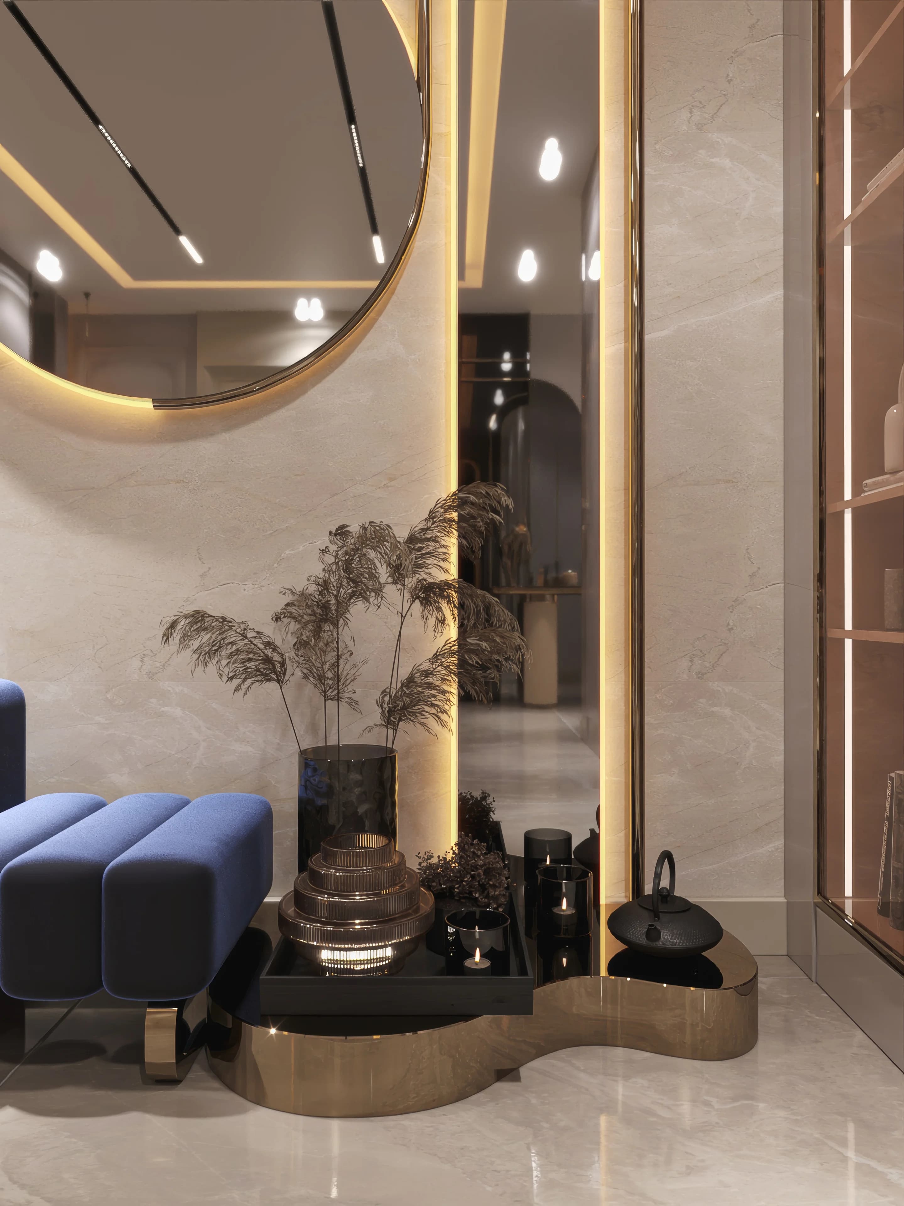 Fulya Koç Villa — hol görselleştirmesi