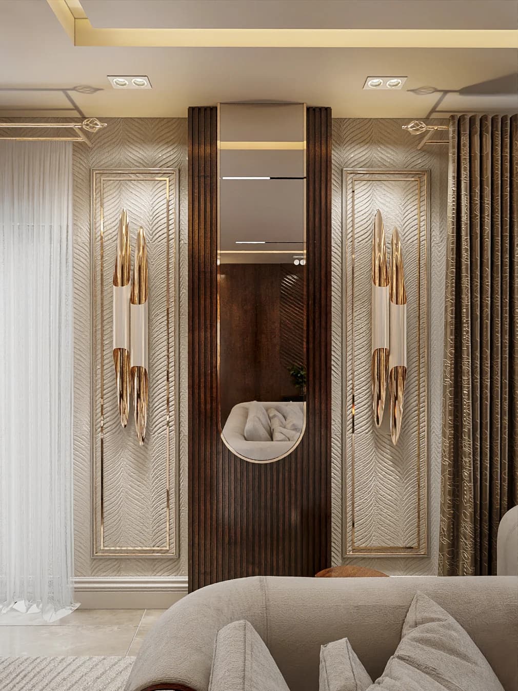 Fulya Koç Villa — salon görselleştirmesi