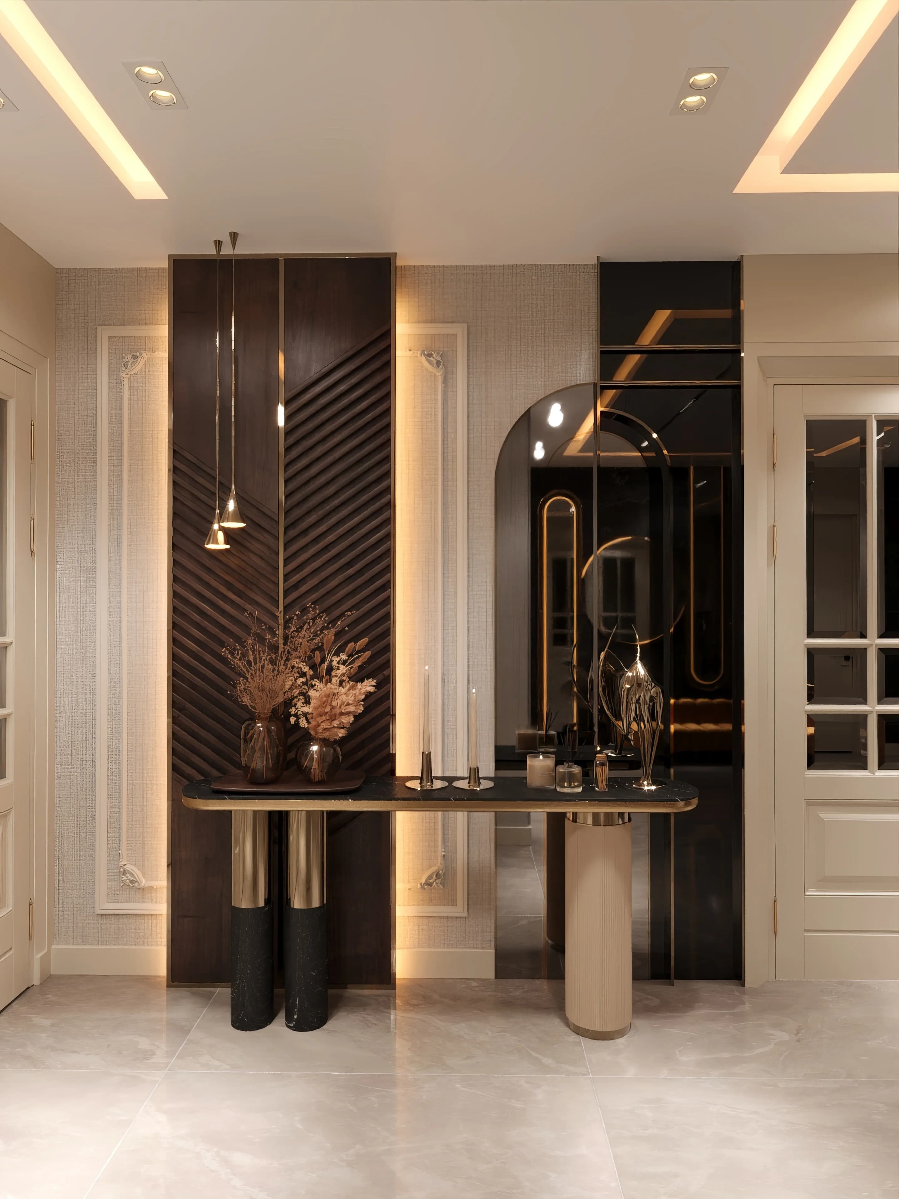 Fulya Koç Villa — hol görselleştirmesi