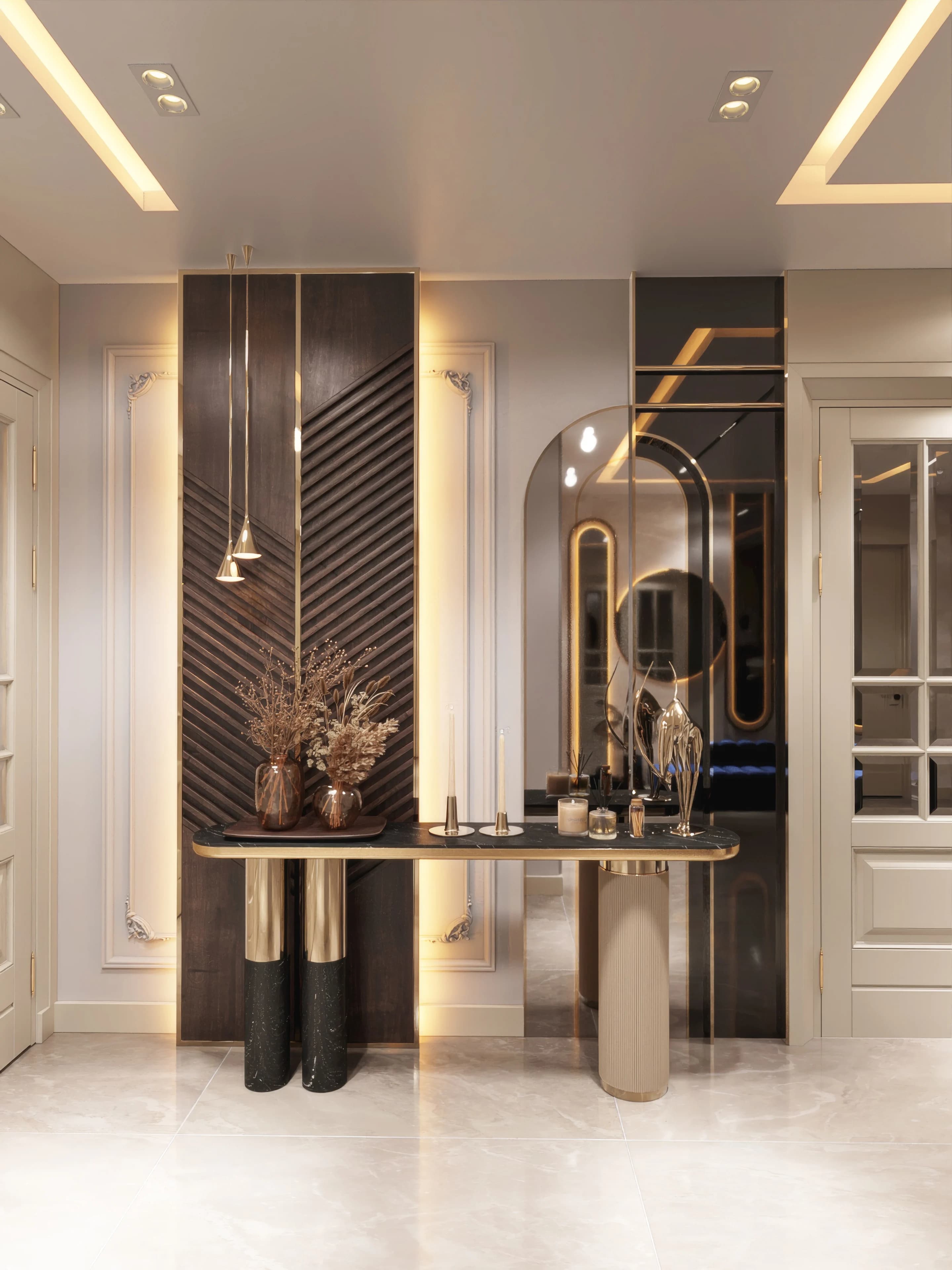 Fulya Koç Villa — hol görselleştirmesi