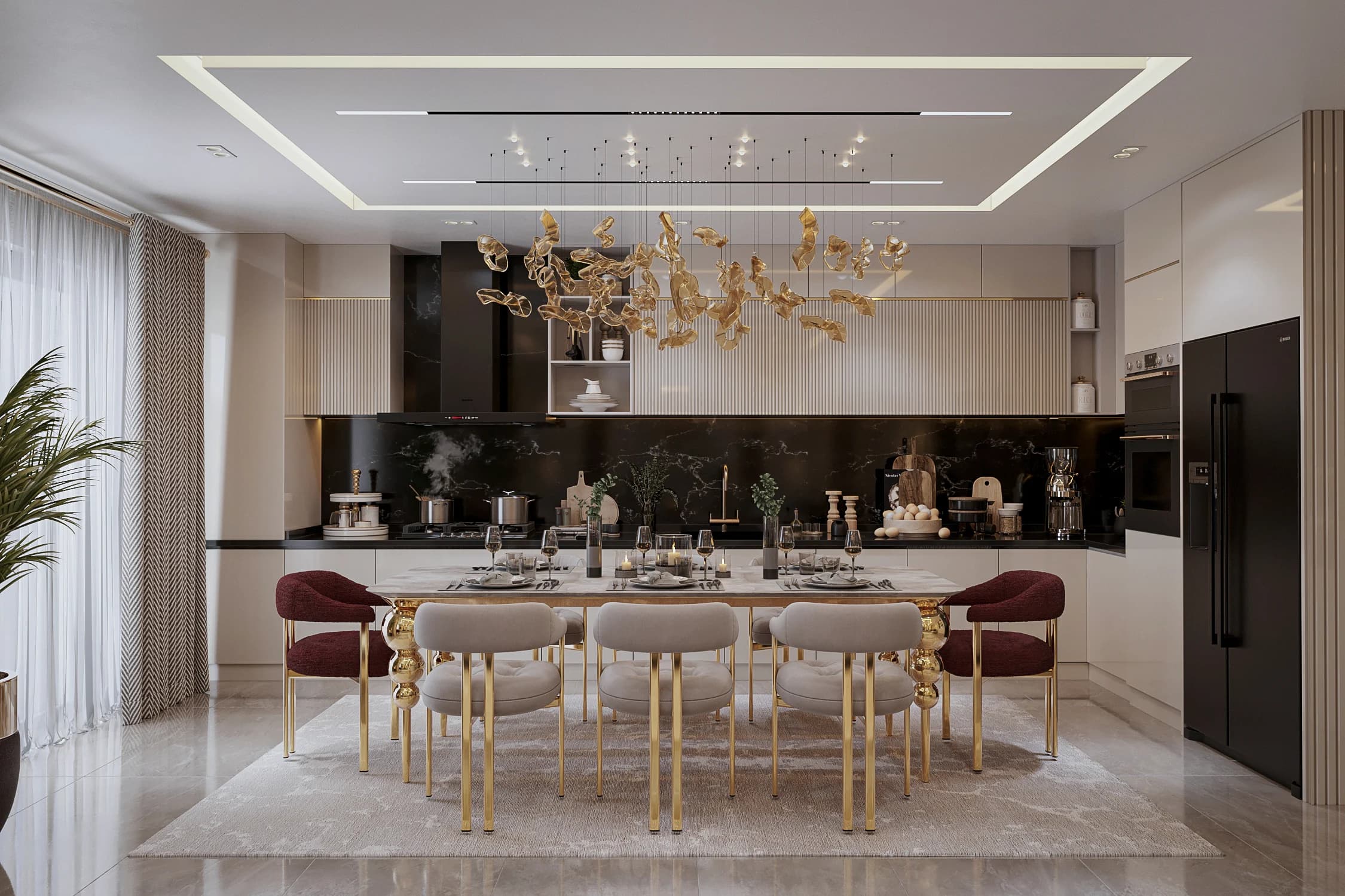 Fulya Koç Villa — mutfak görselleştirmesi