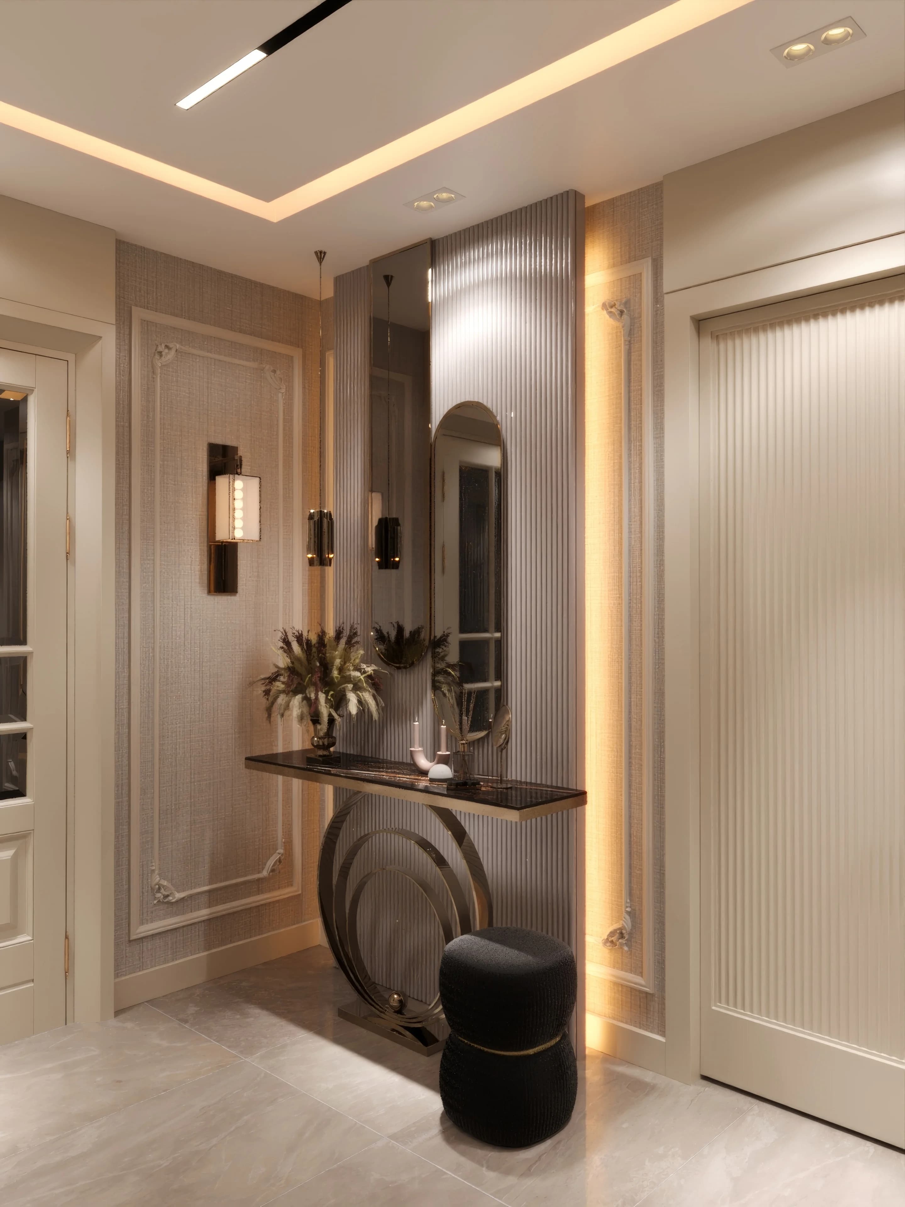 Fulya Koç Villa — hol görselleştirmesi