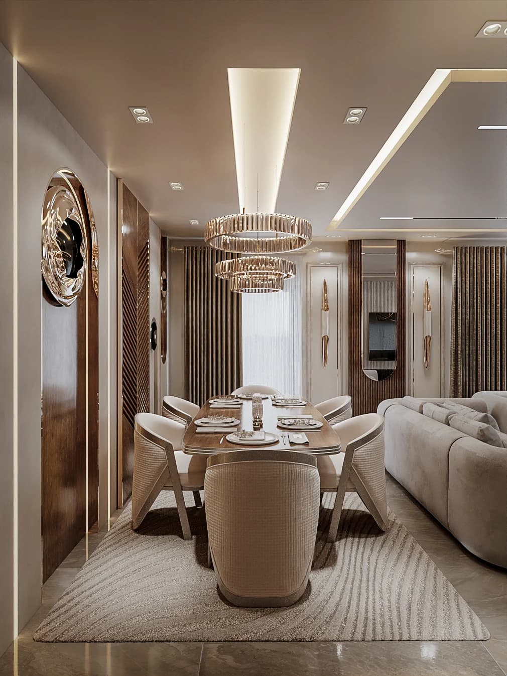 Fulya Koç Villa — salon görselleştirmesi