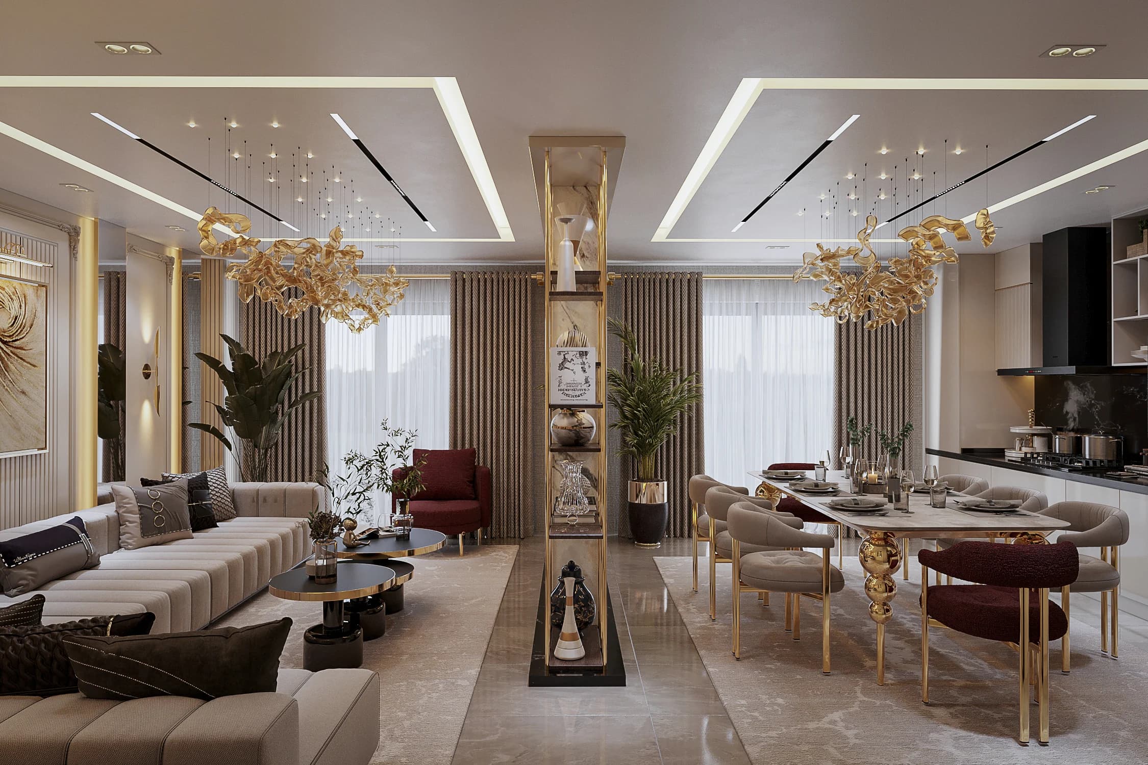 Fulya Koç Villa — mutfak görselleştirmesi