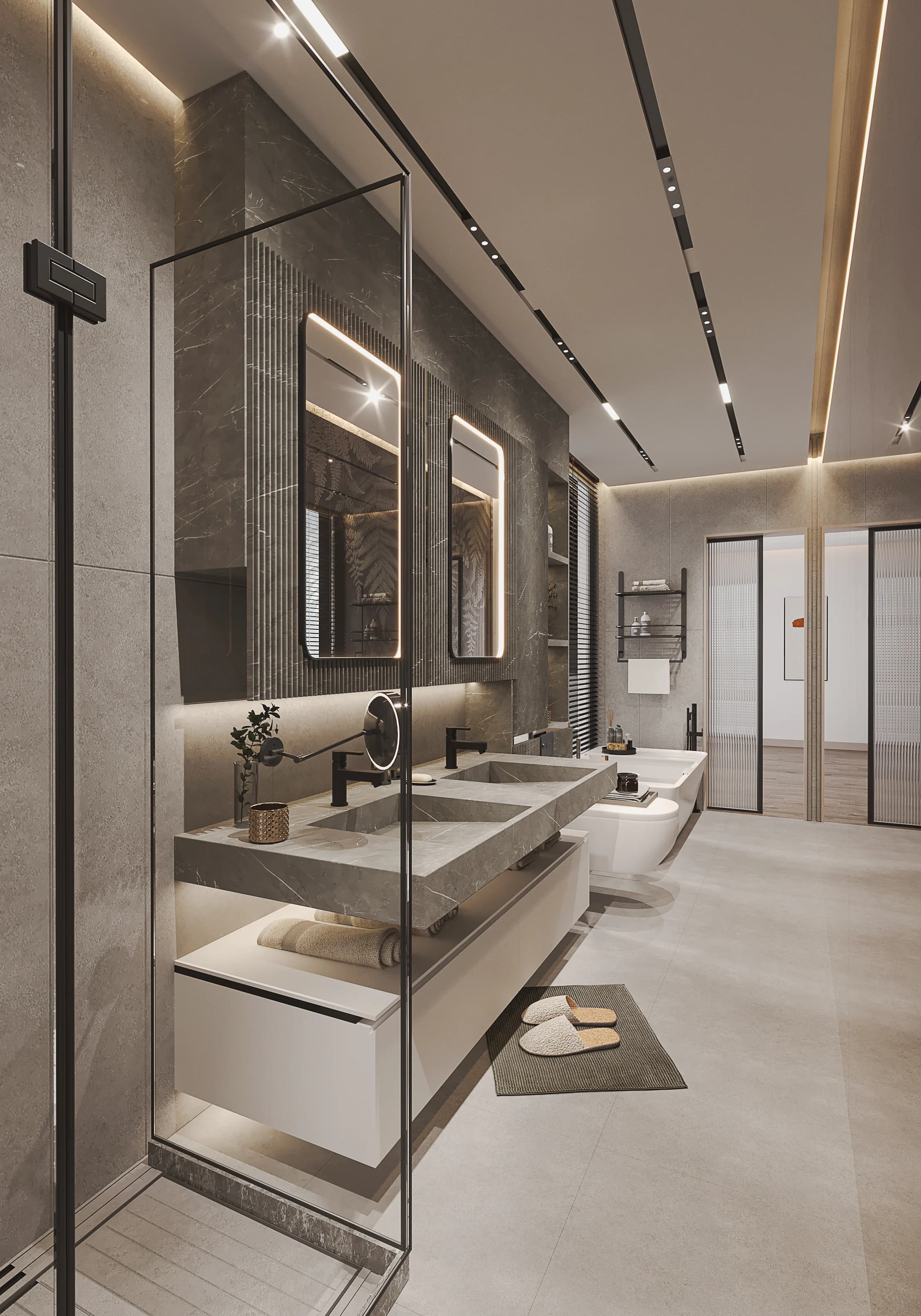 Havva Akbilen Villa / Almanya — banyo görselleştirmesi