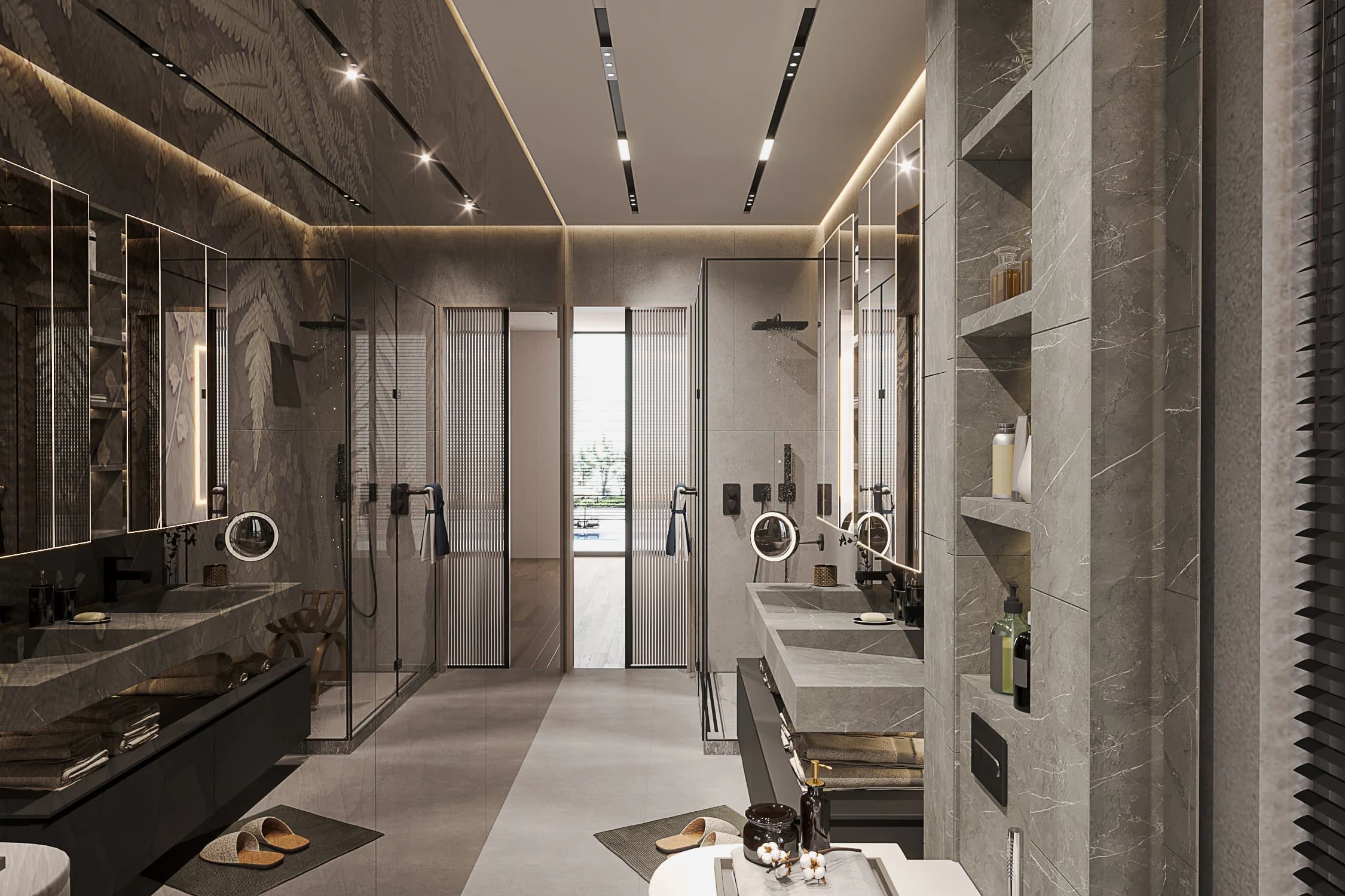 Havva Akbilen Villa / Almanya — banyo görselleştirmesi