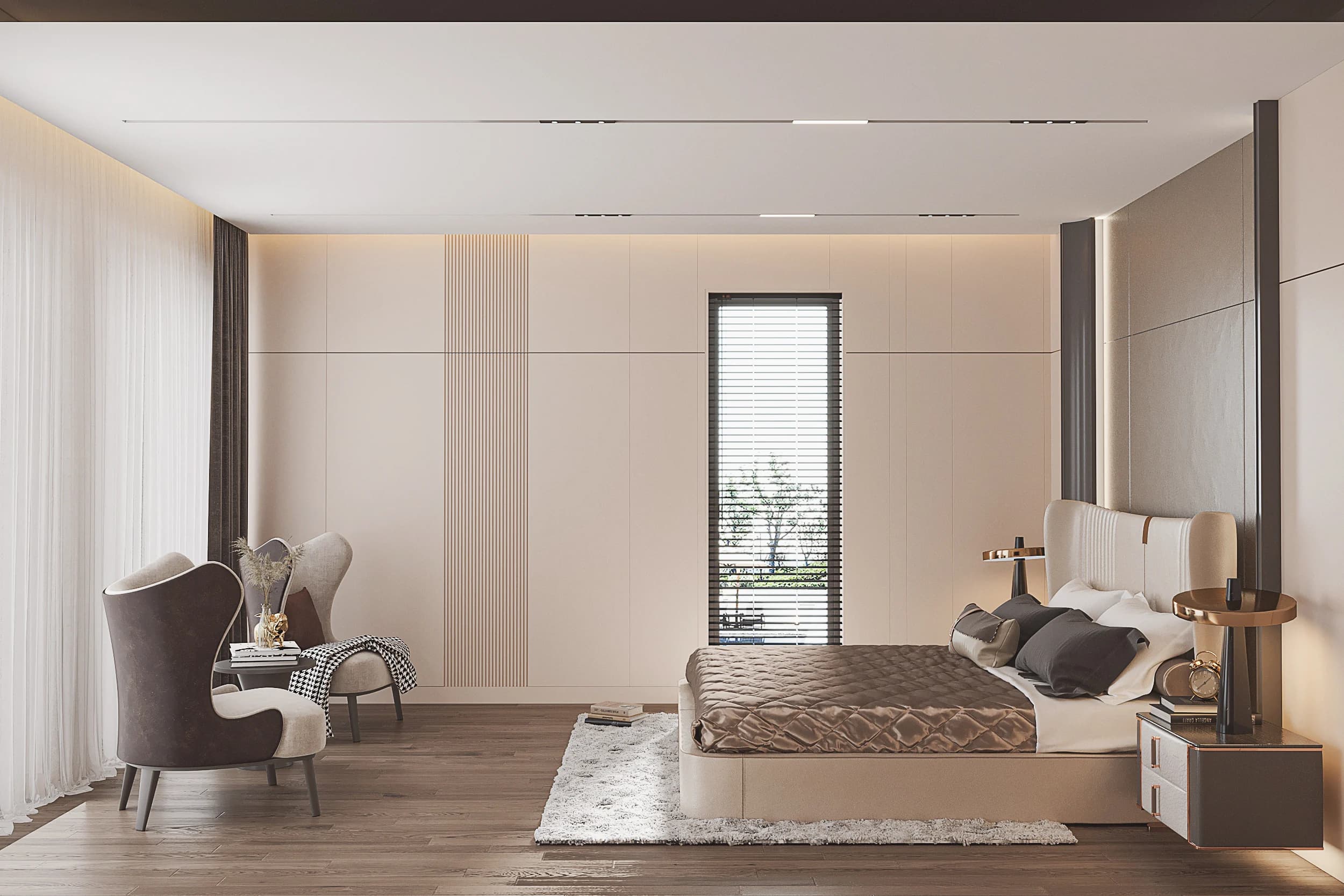 Havva Akbilen Villa / Almanya — yatak odası görselleştirmesi
