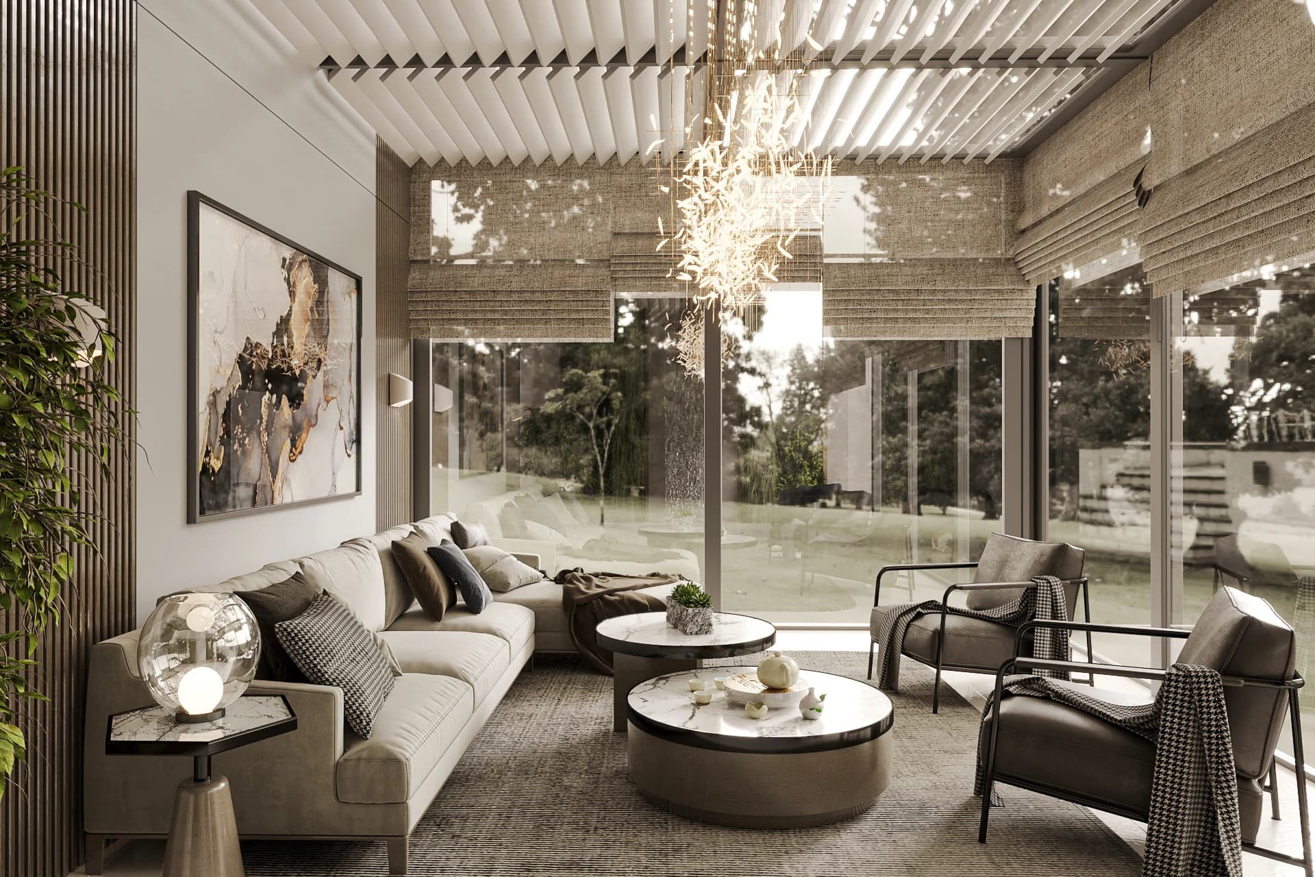 Havva Akbilen Villa / Almanya — kış bahçesi görselleştirmesi