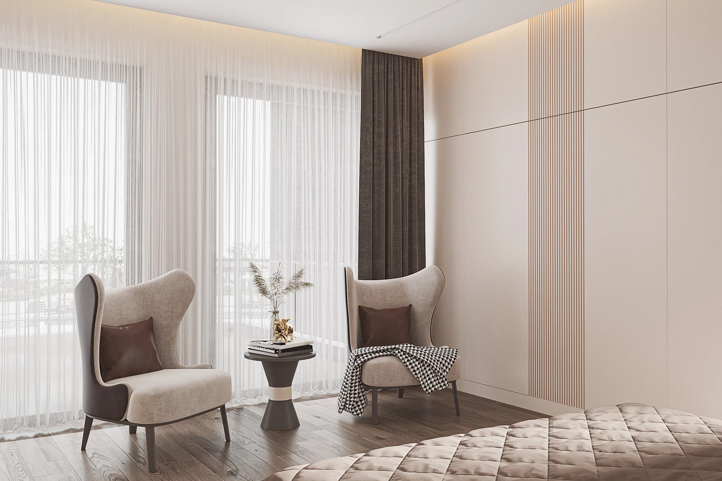 Havva Akbilen Villa / Almanya — yatak odası görselleştirmesi