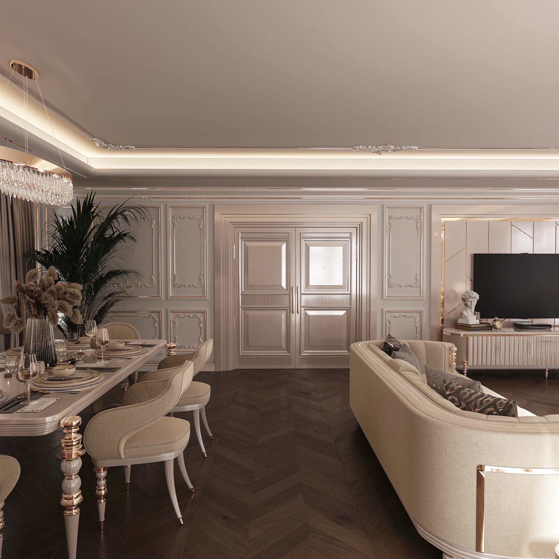 Kadir Bey Villa — salon görselleştirmesi
