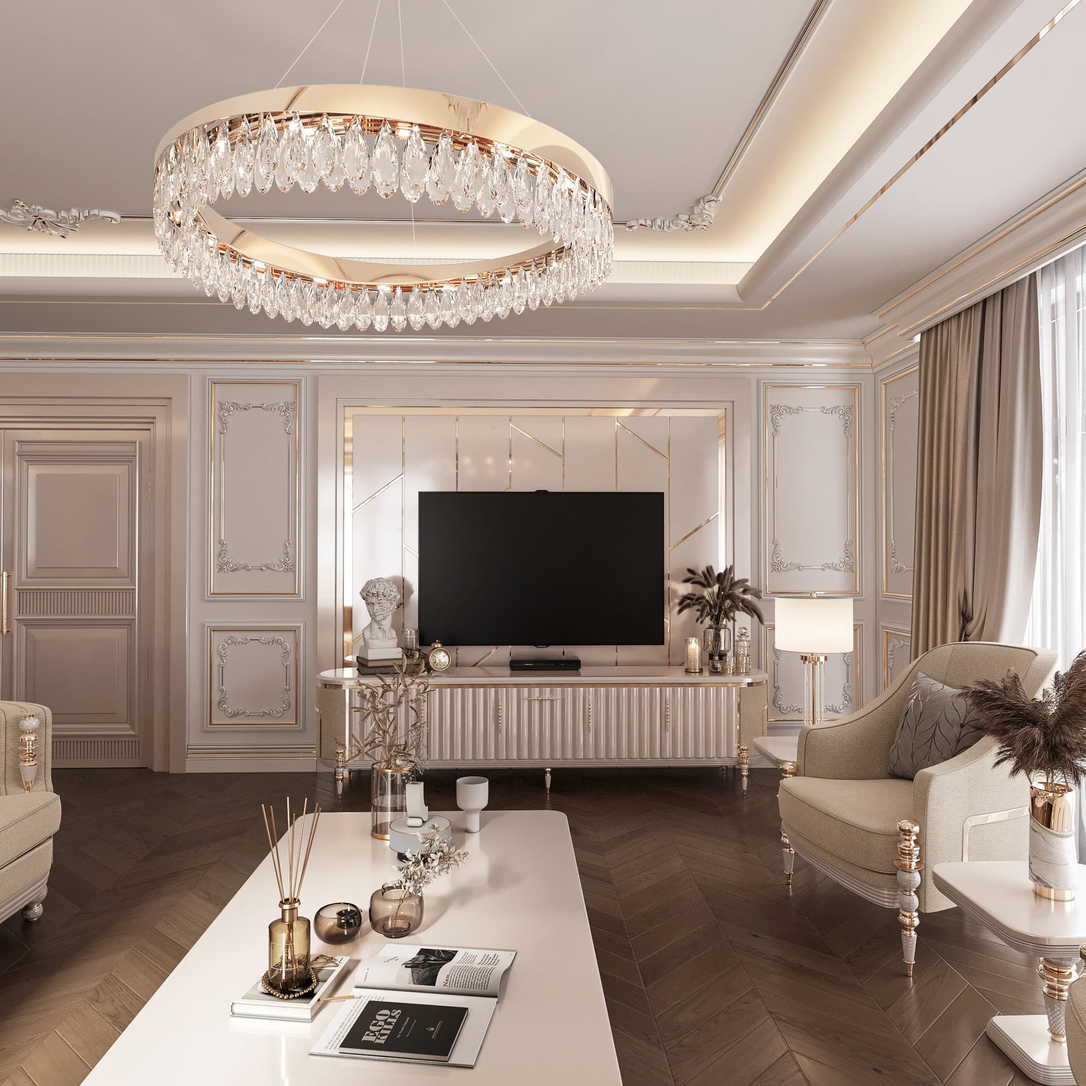 Kadir Bey Villa — salon görselleştirmesi