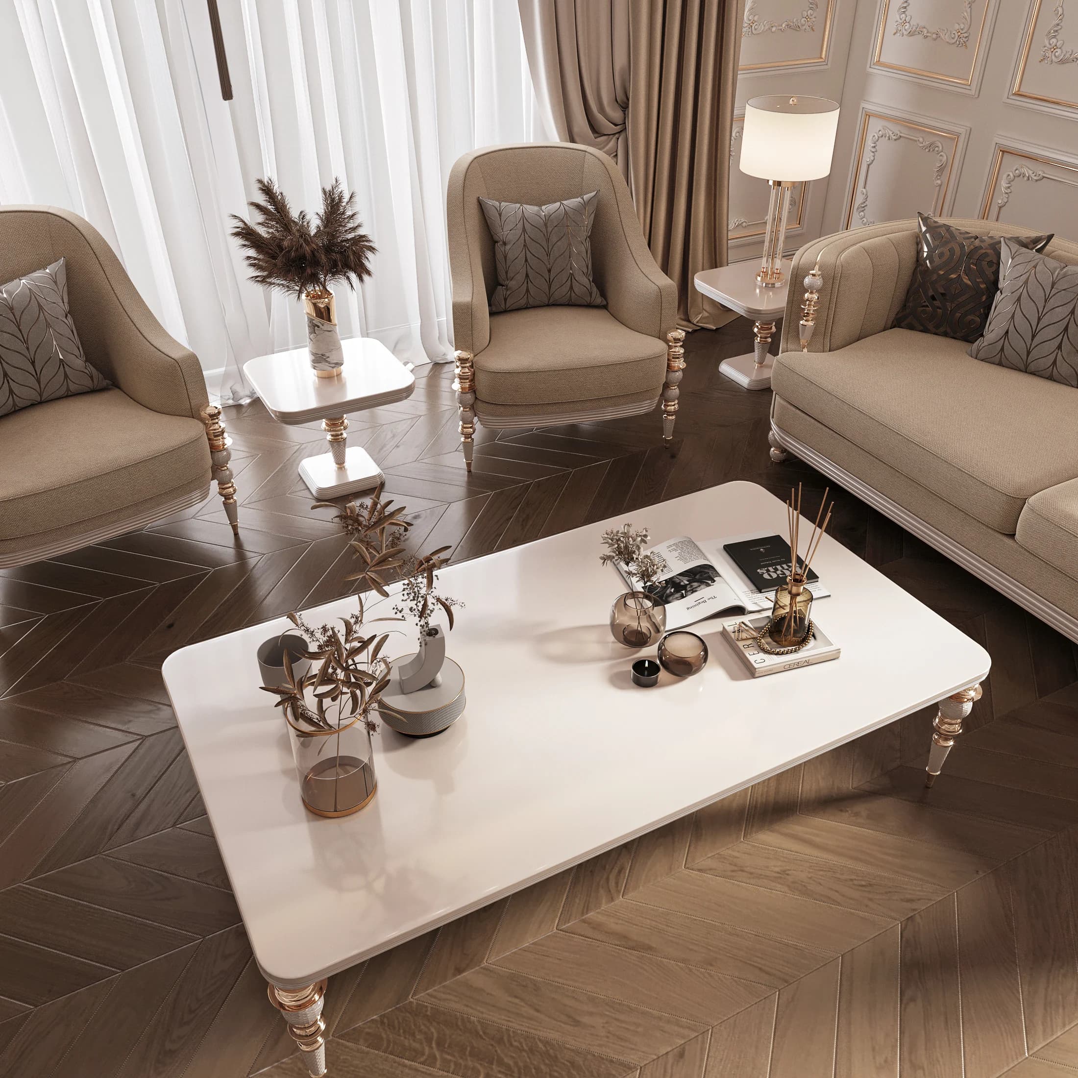 Kadir Bey Villa — salon görselleştirmesi
