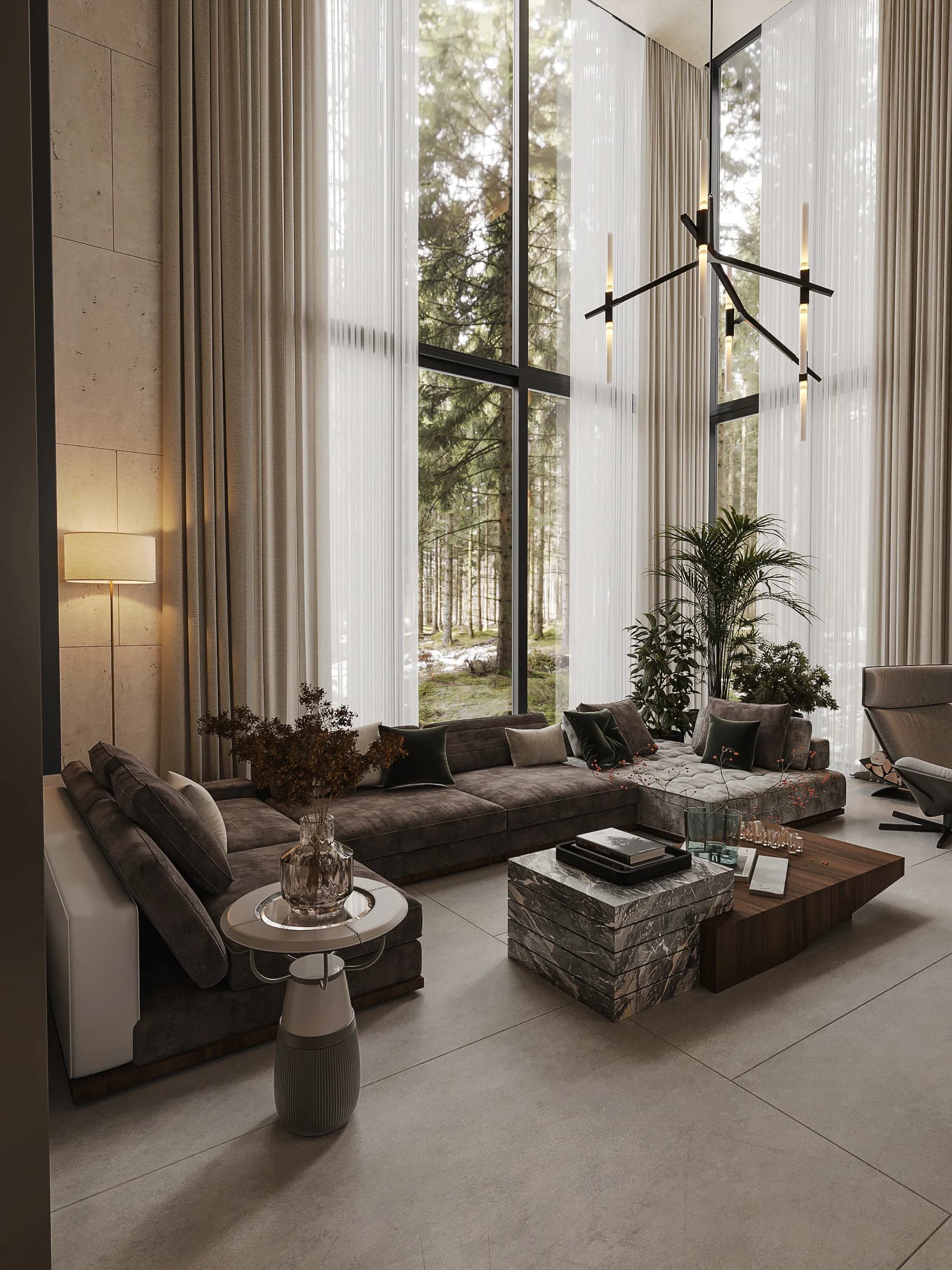 Kanada Villa / Yaşam alanı — mutfak görselleştirmesi