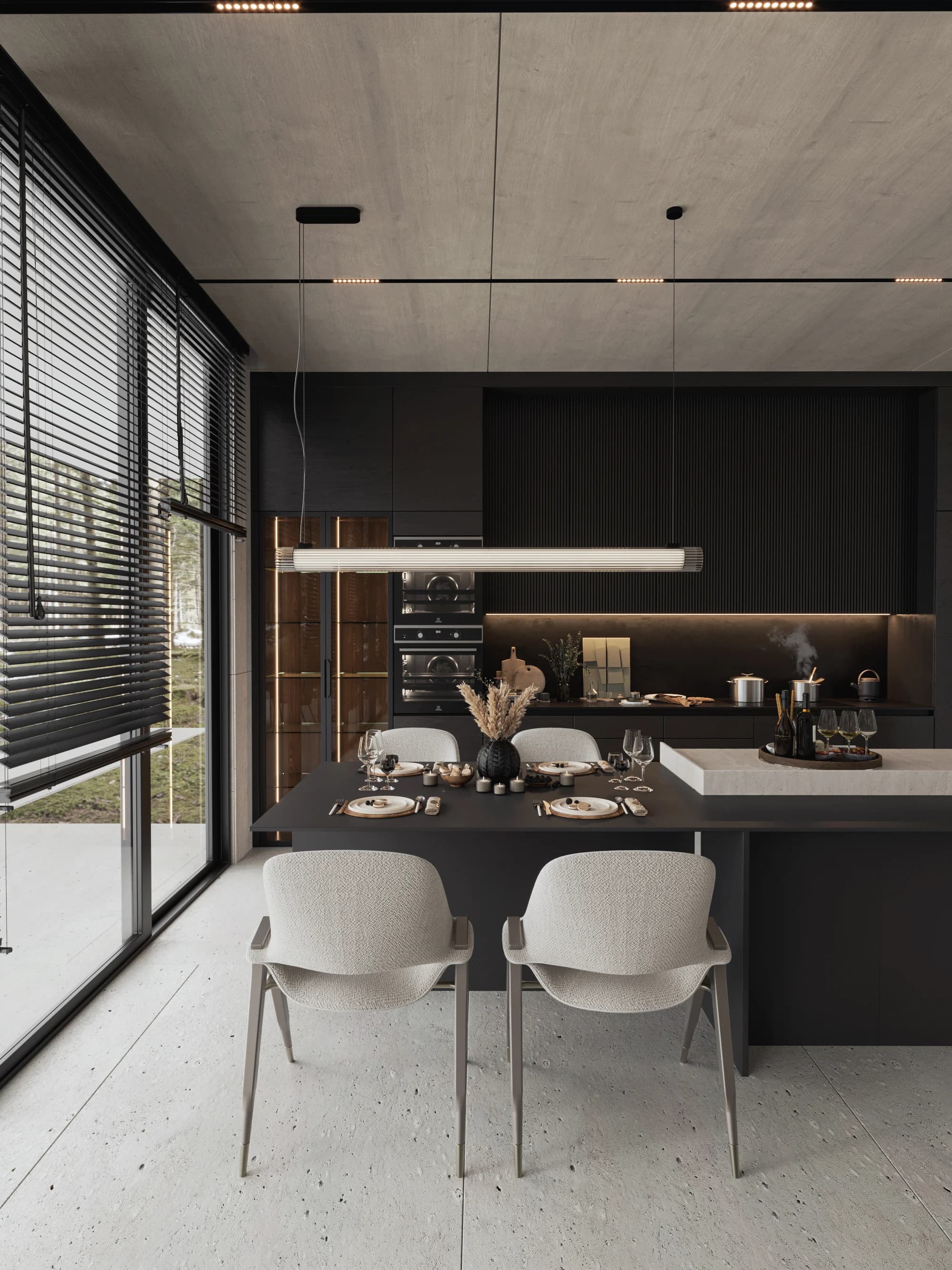 Kanada Villa / Yaşam alanı — mutfak görselleştirmesi