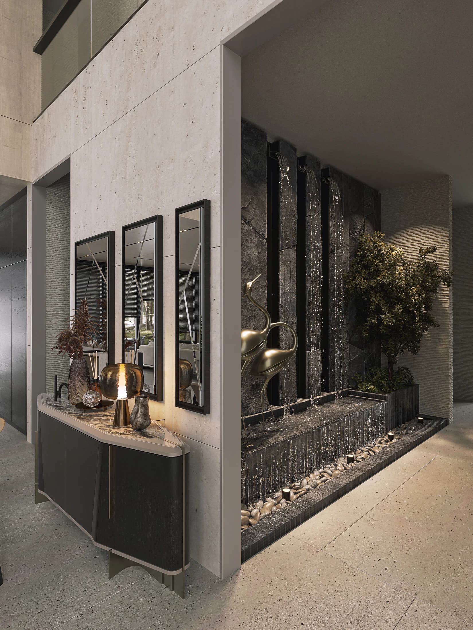 Kanada Villa / Yaşam alanı — mutfak görselleştirmesi