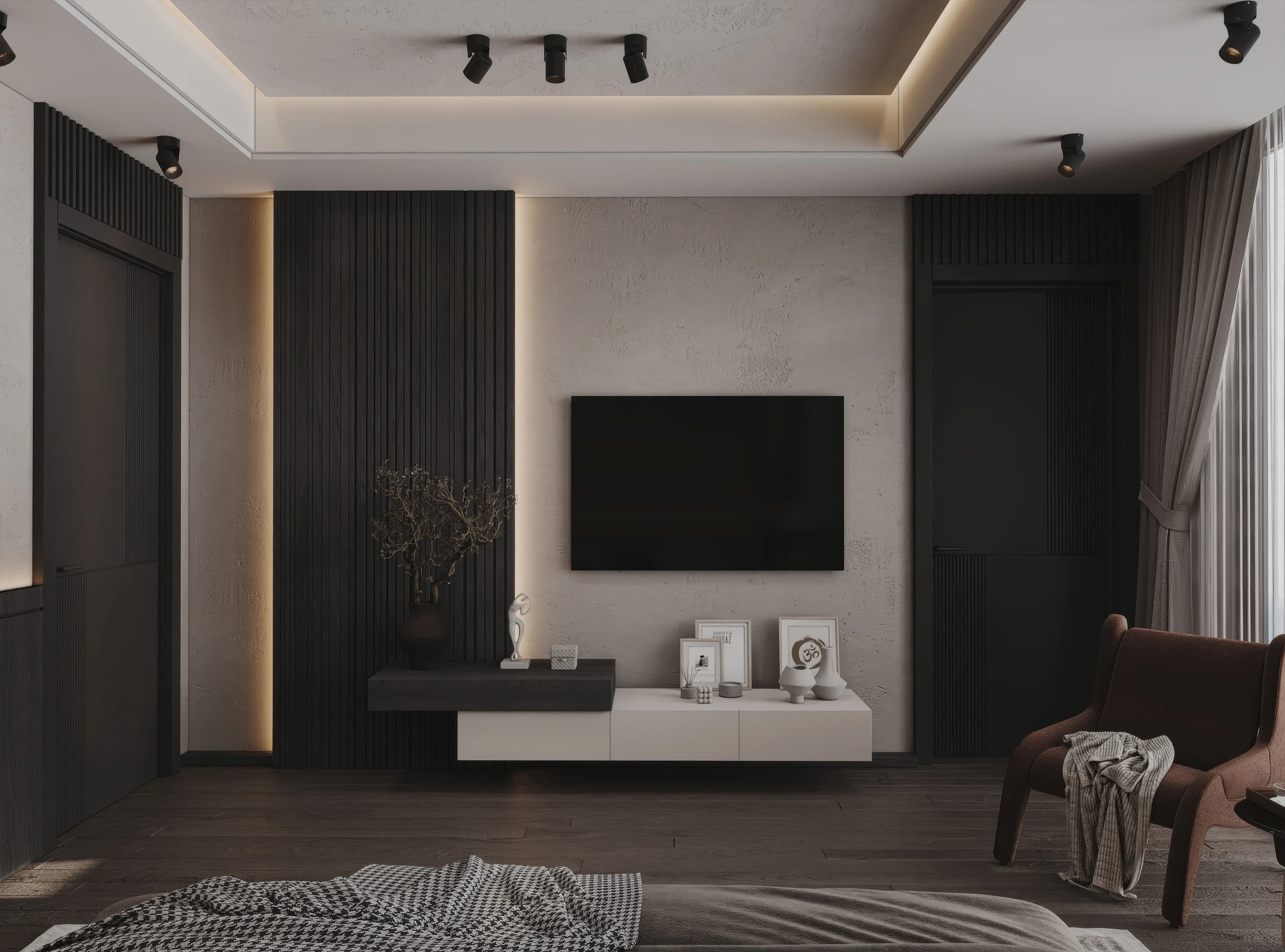Kanada Villa / Yaşam alanı — misafir odası görselleştirmesi