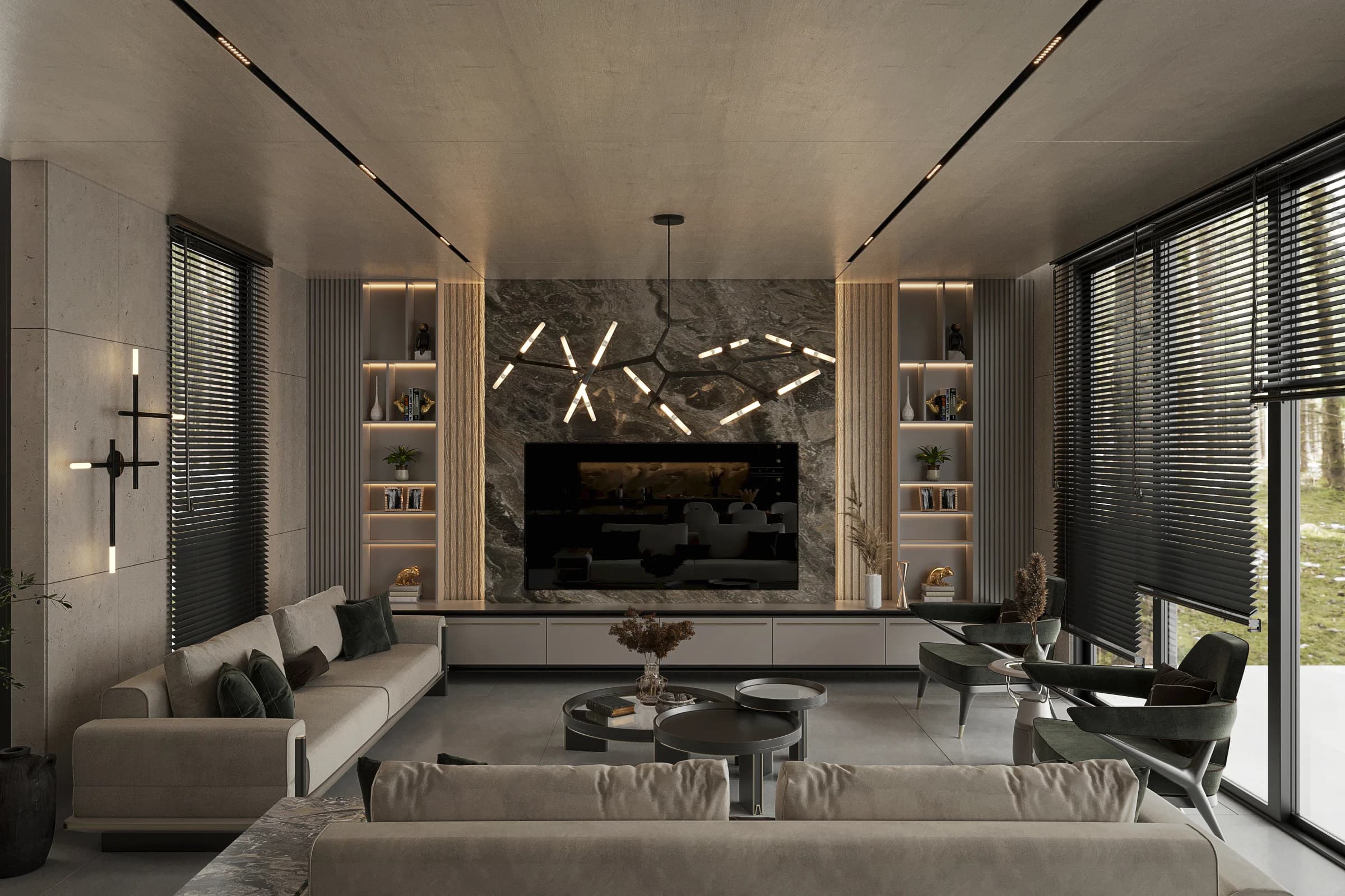 Kanada Villa / Yaşam alanı — mutfak görselleştirmesi