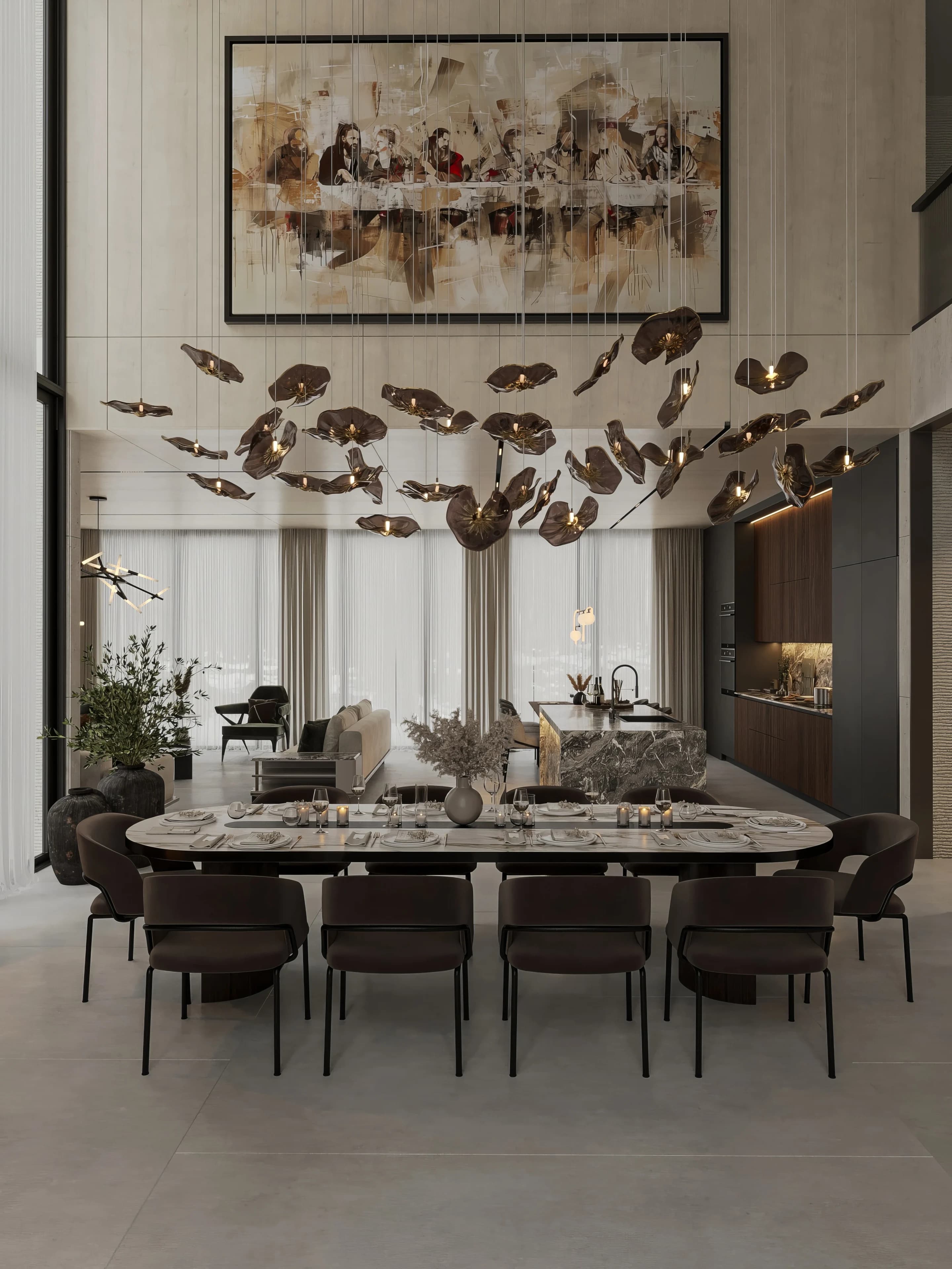 Kanada Villa / Yaşam alanı — mutfak görselleştirmesi