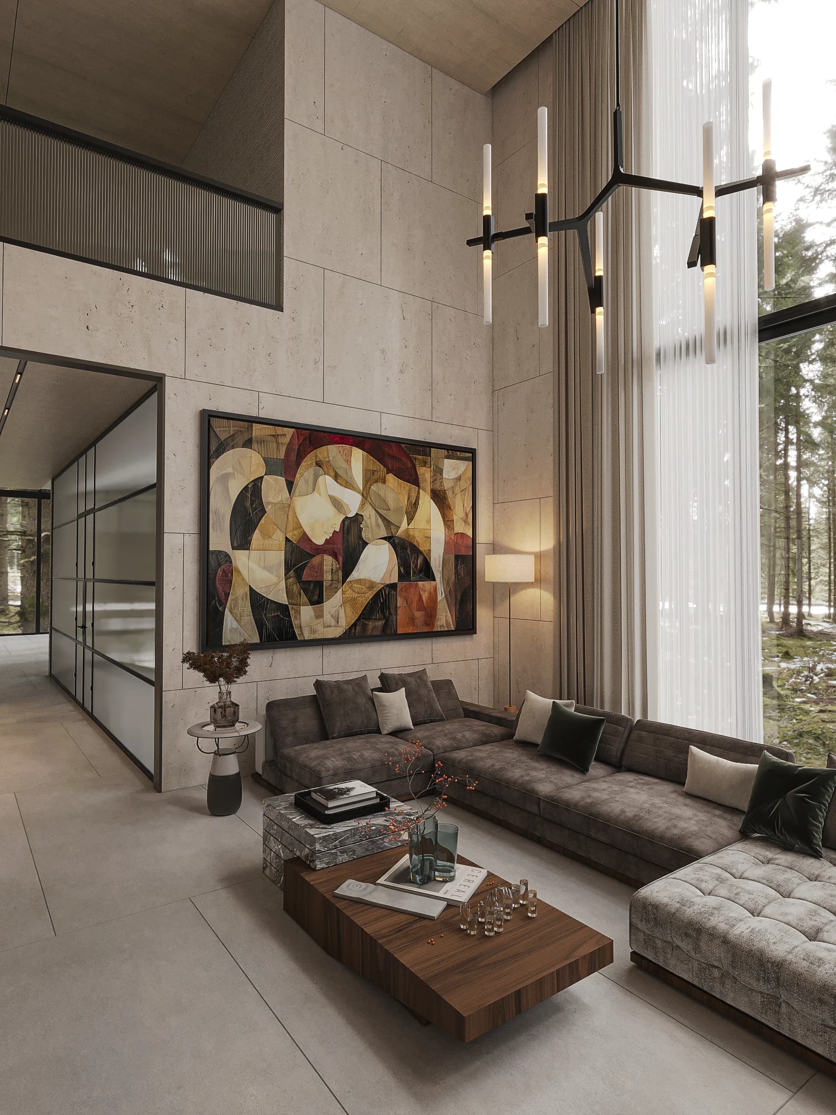 Kanada Villa / Yaşam alanı — mutfak görselleştirmesi