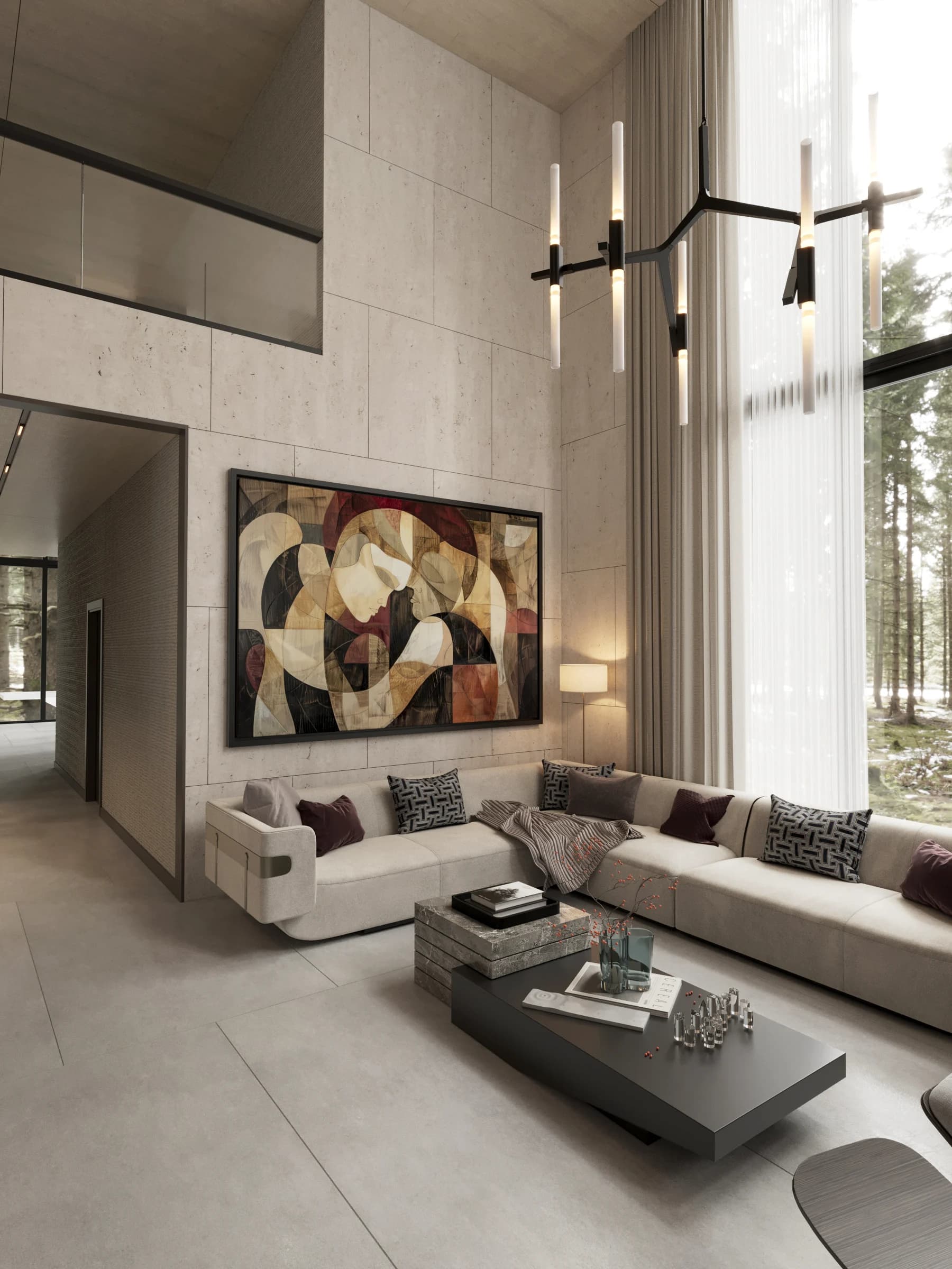 Kanada Villa / Yaşam alanı — mutfak görselleştirmesi