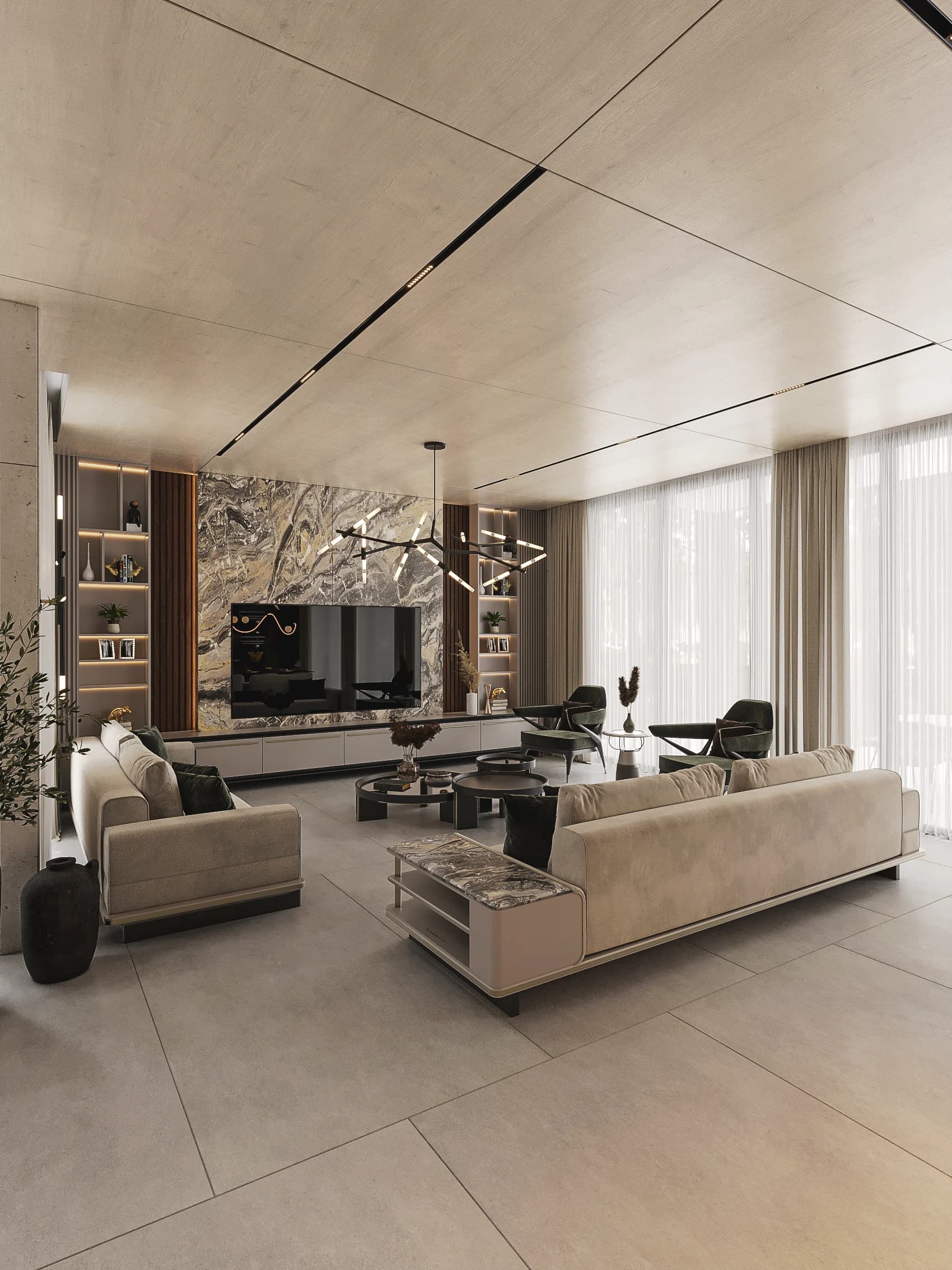 Kanada Villa / Yaşam alanı — mutfak görselleştirmesi