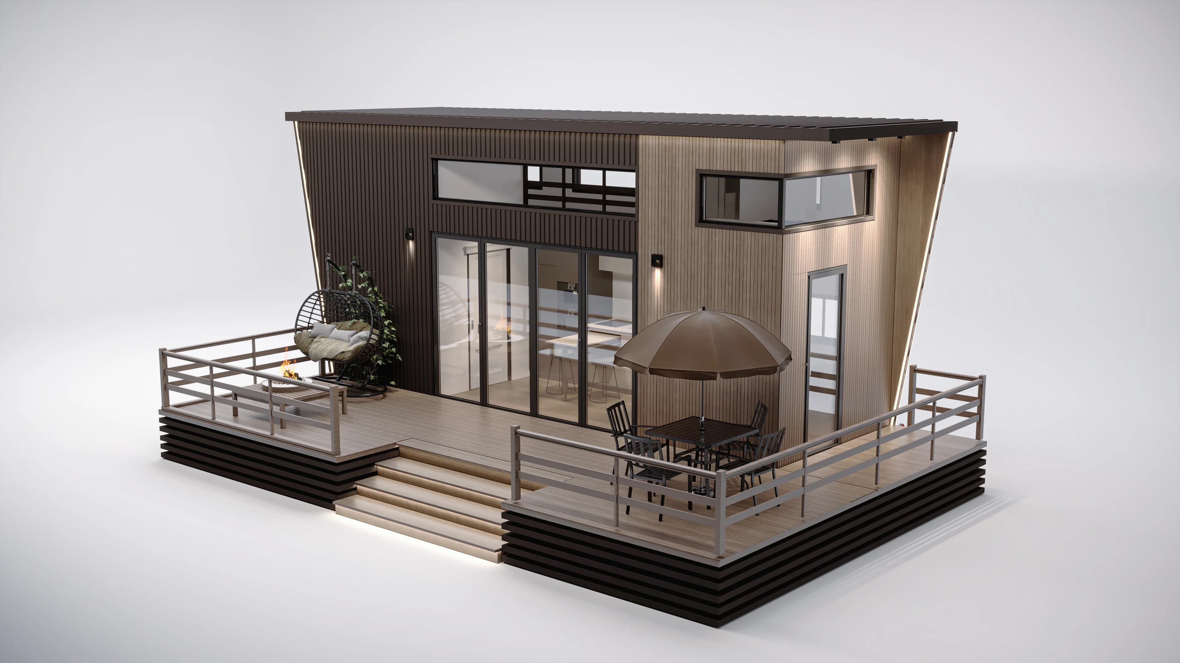 Monaco Tiny House — stüdyo renderları görselleştirmesi
