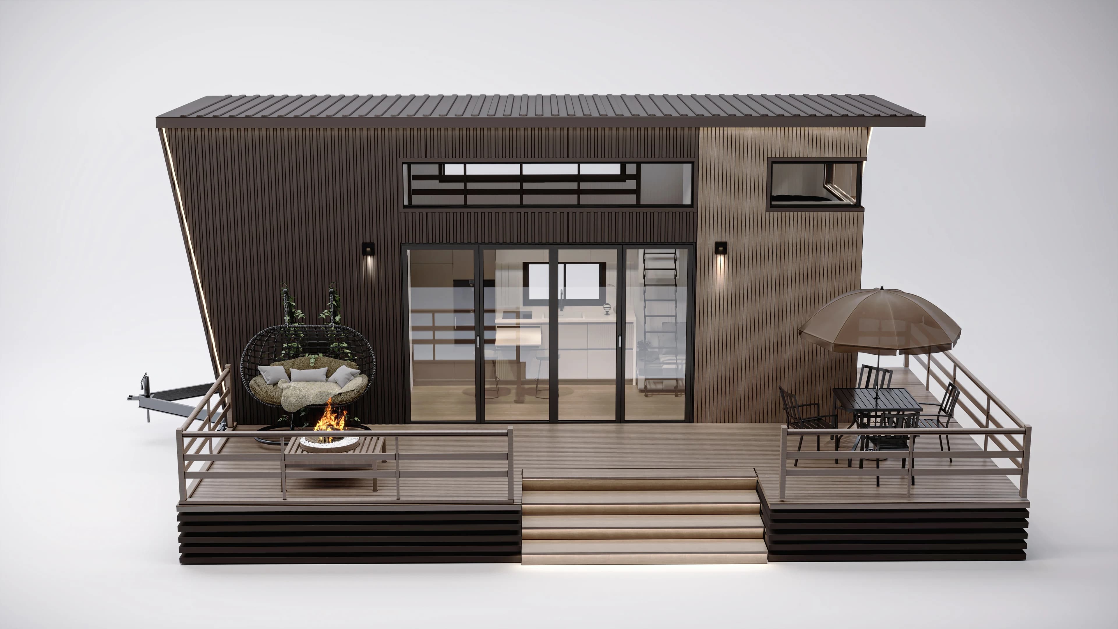 Monaco Tiny House — stüdyo renderları görselleştirmesi