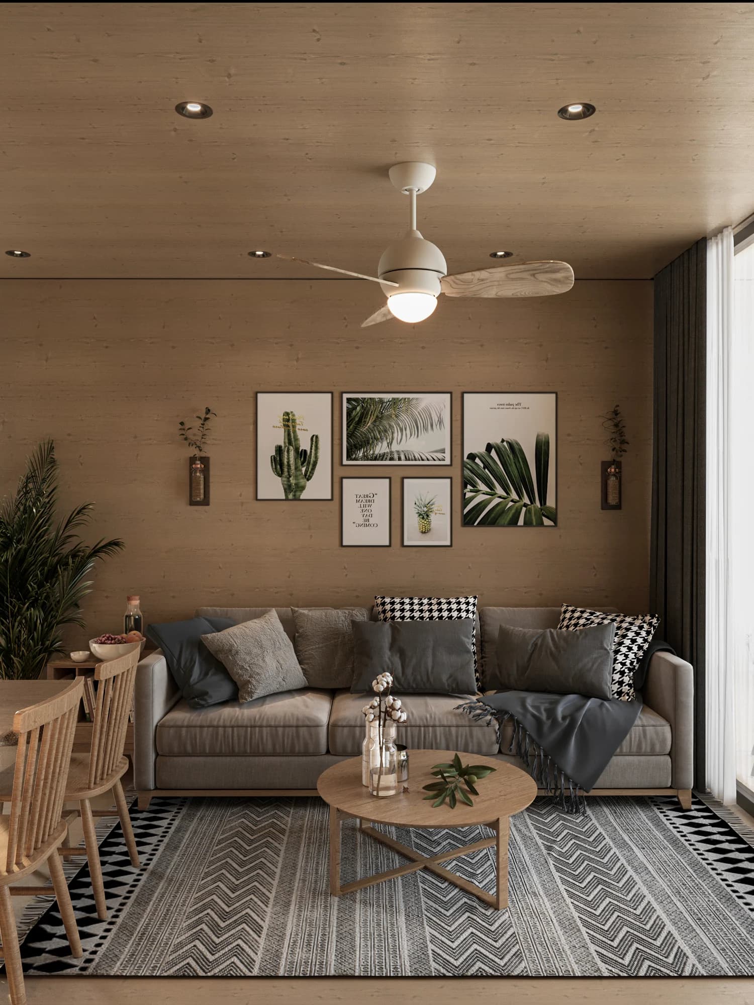 Riba Tiny House — iç mekân görselleştirmesi