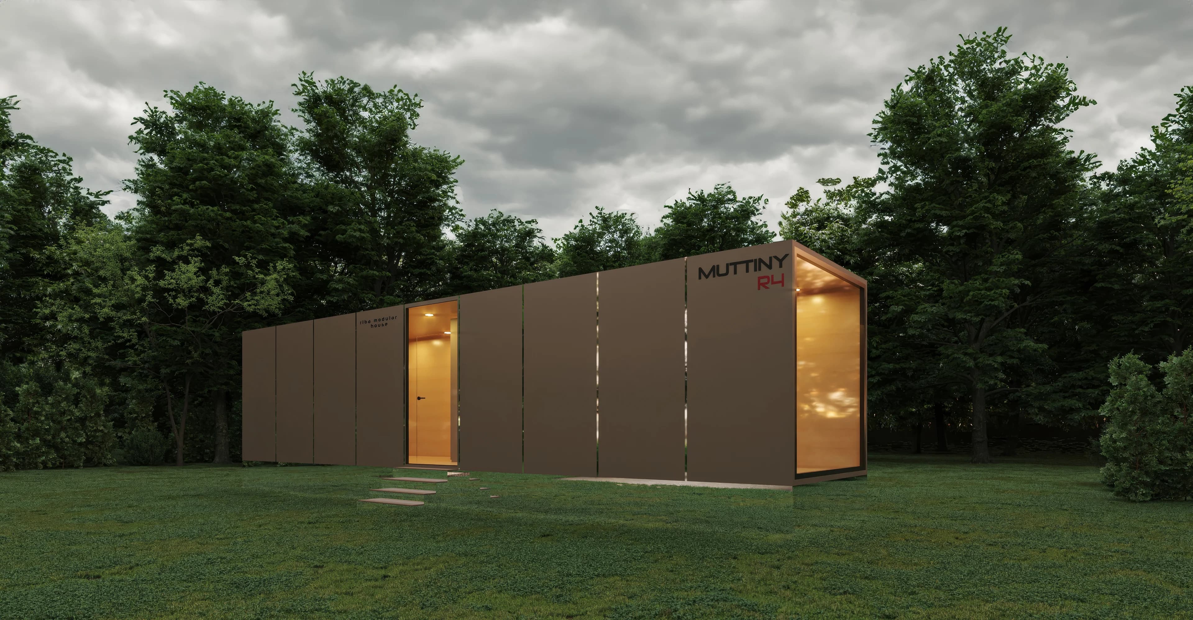 Riba Tiny House — dış görünüş görselleştirmesi