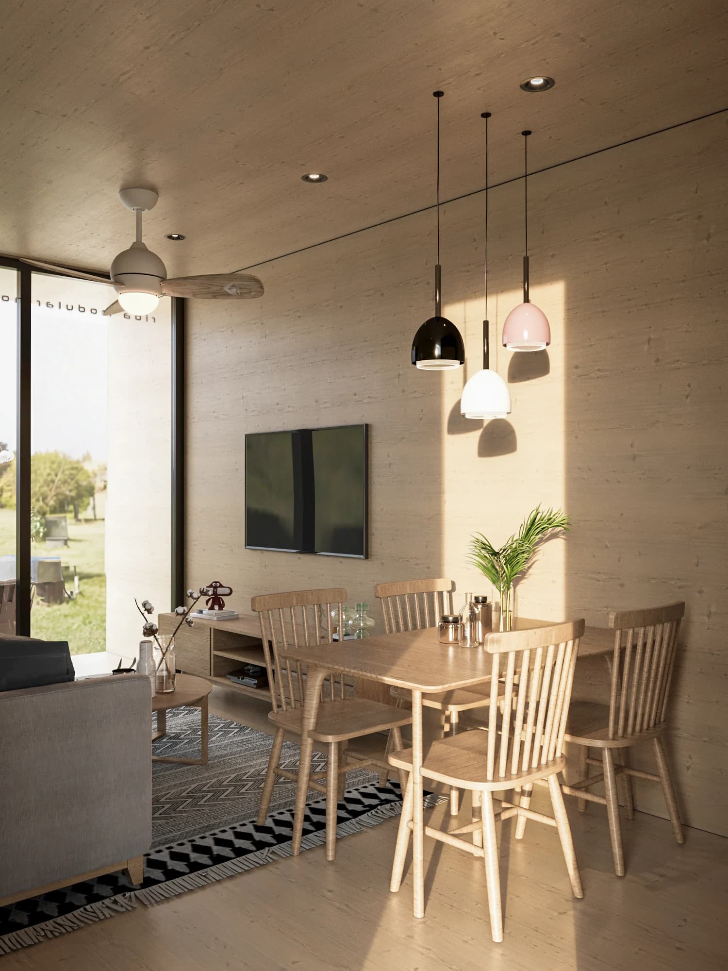Riba Tiny House — iç mekân görselleştirmesi