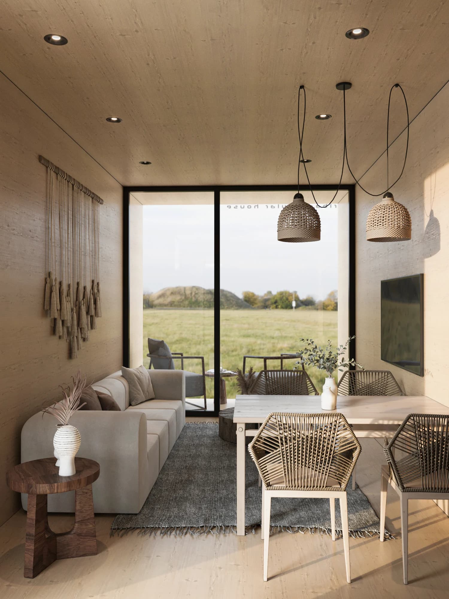 Riba Tiny House — iç mekân görselleştirmesi