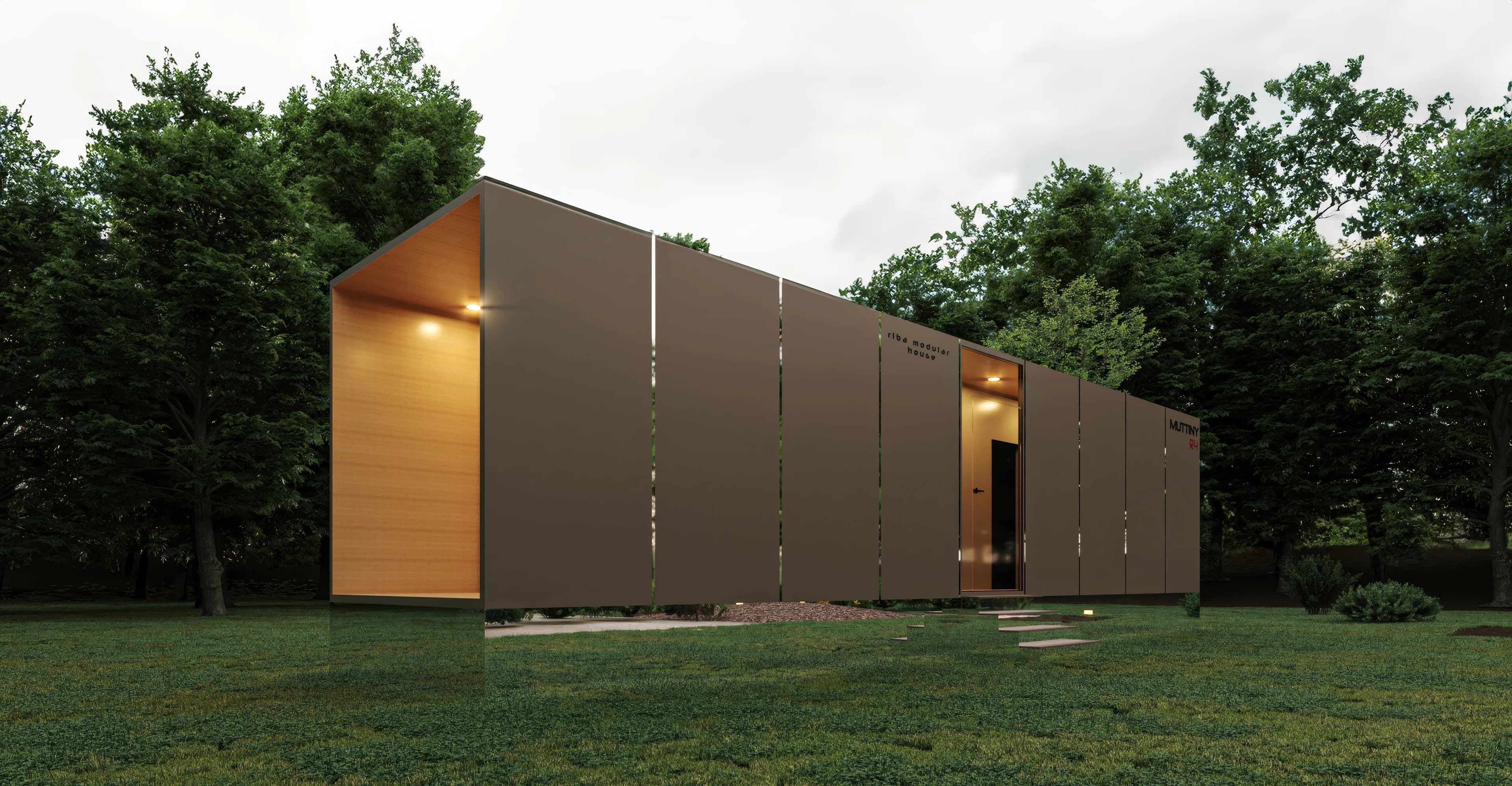 Riba Tiny House — dış görünüş görselleştirmesi