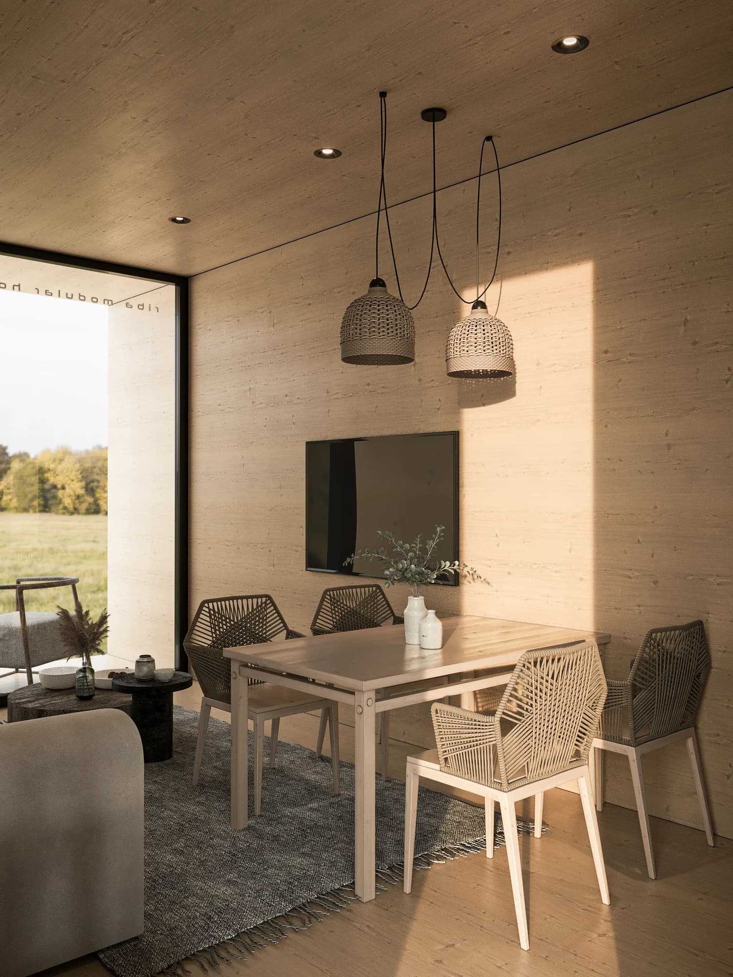 Riba Tiny House — iç mekân görselleştirmesi