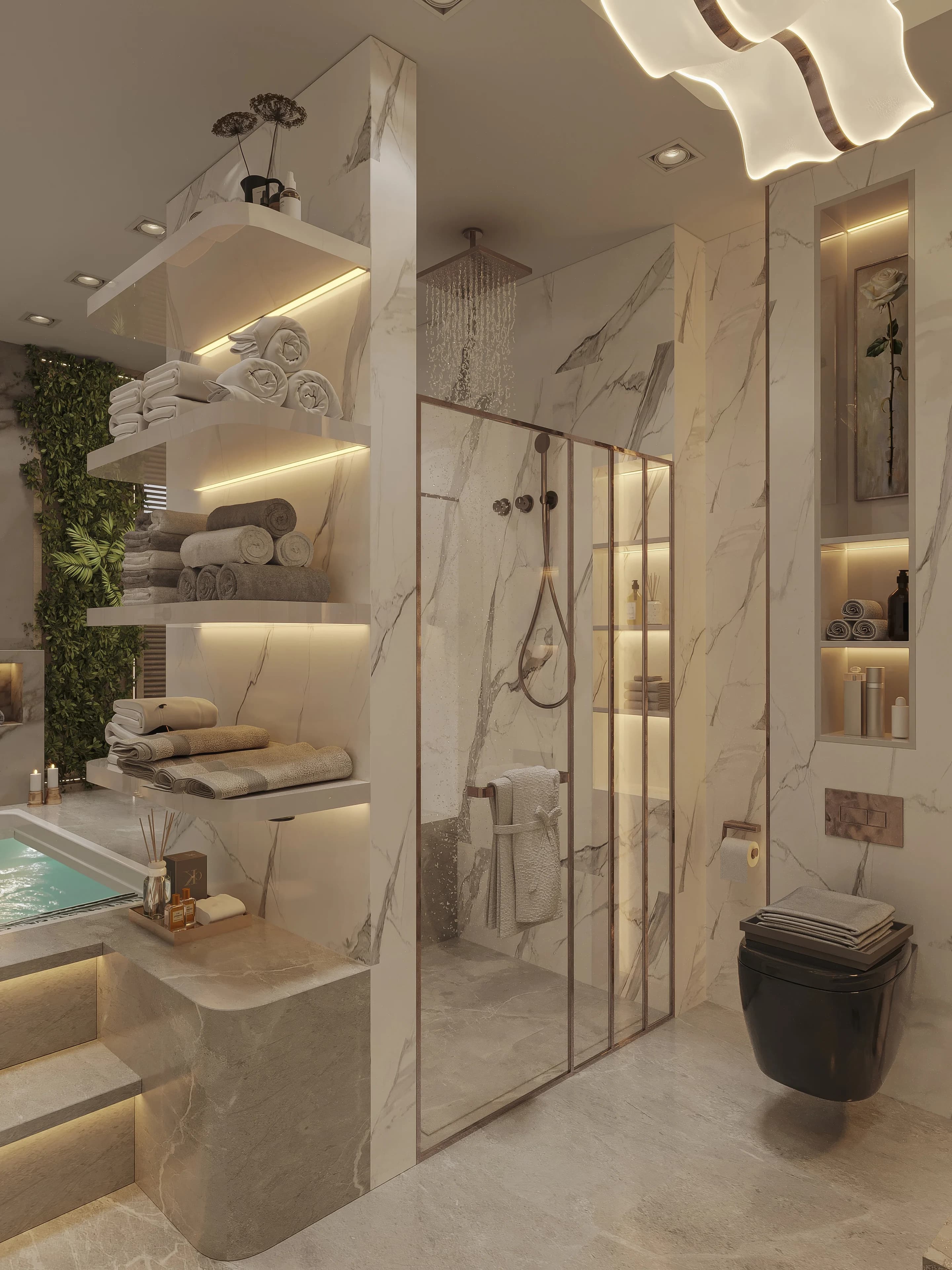 Sinan Akdoğan Villa — banyo görselleştirmesi