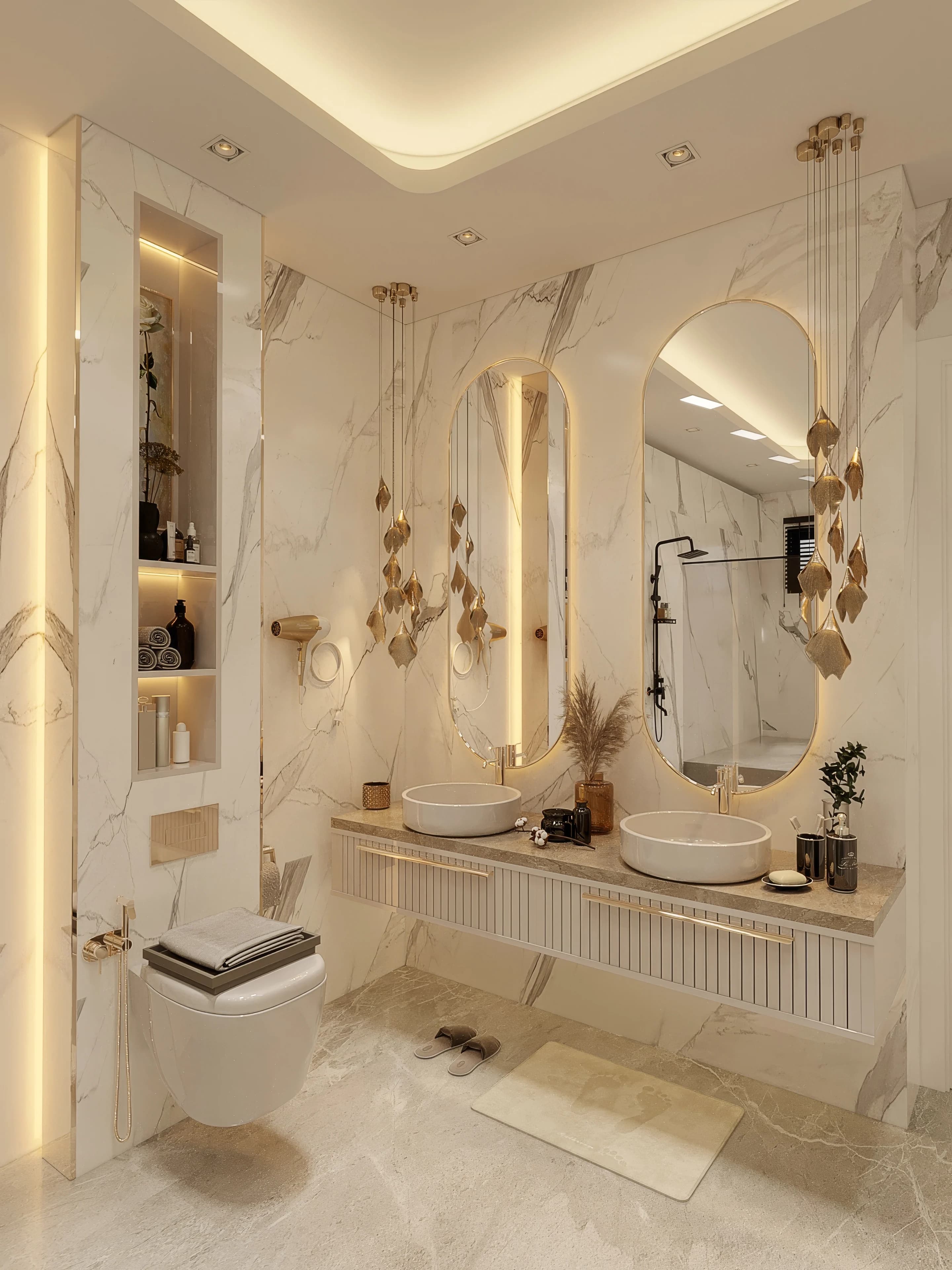 Sinan Akdoğan Villa — banyo görselleştirmesi