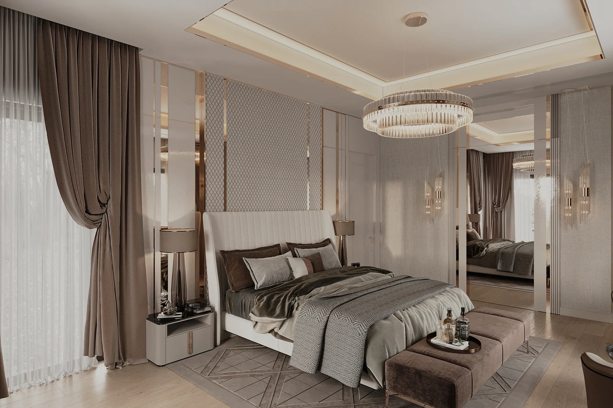 Sinan Akdoğan Villa — yatak odası görselleştirmesi