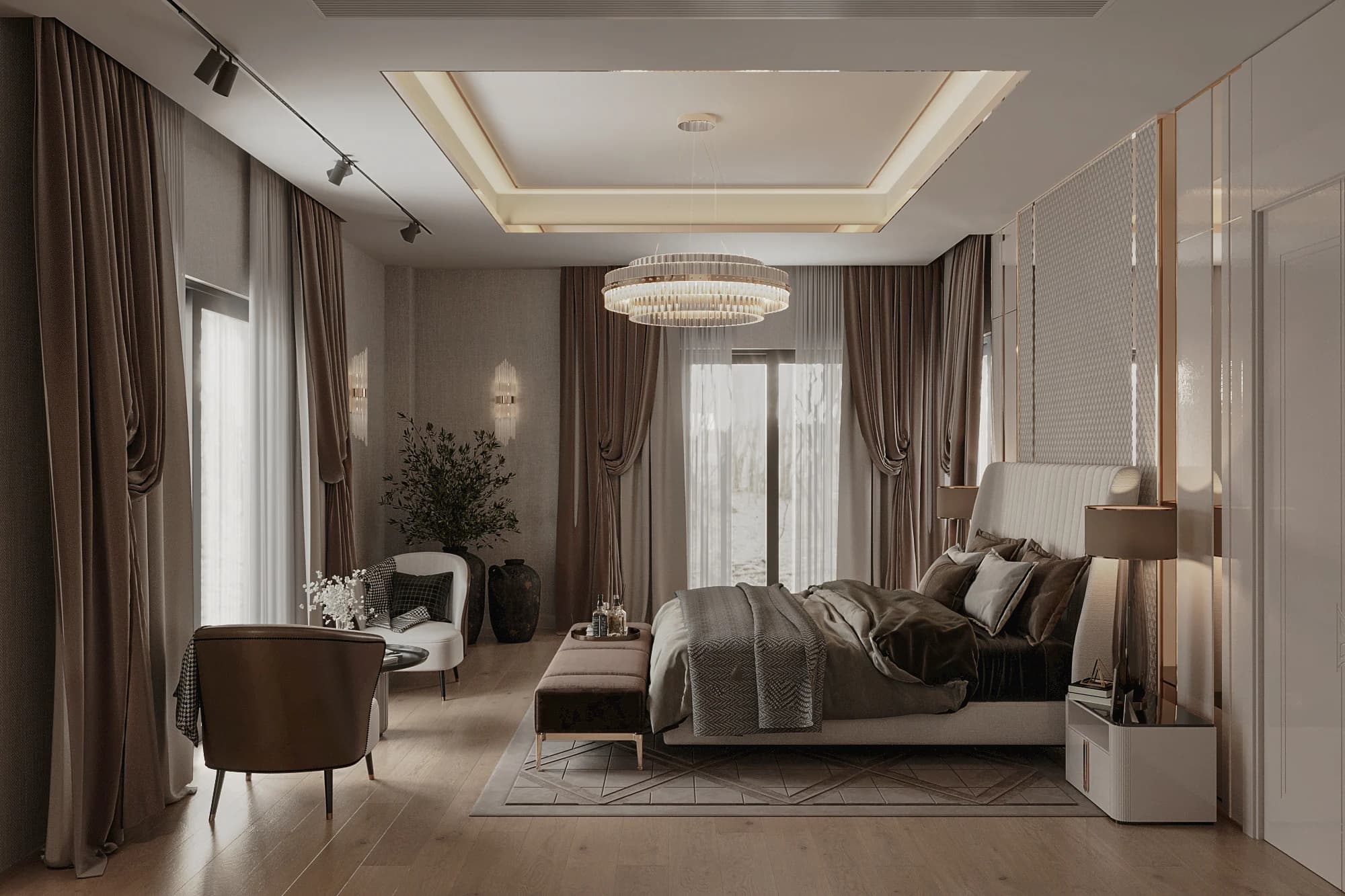 Sinan Akdoğan Villa — yatak odası görselleştirmesi