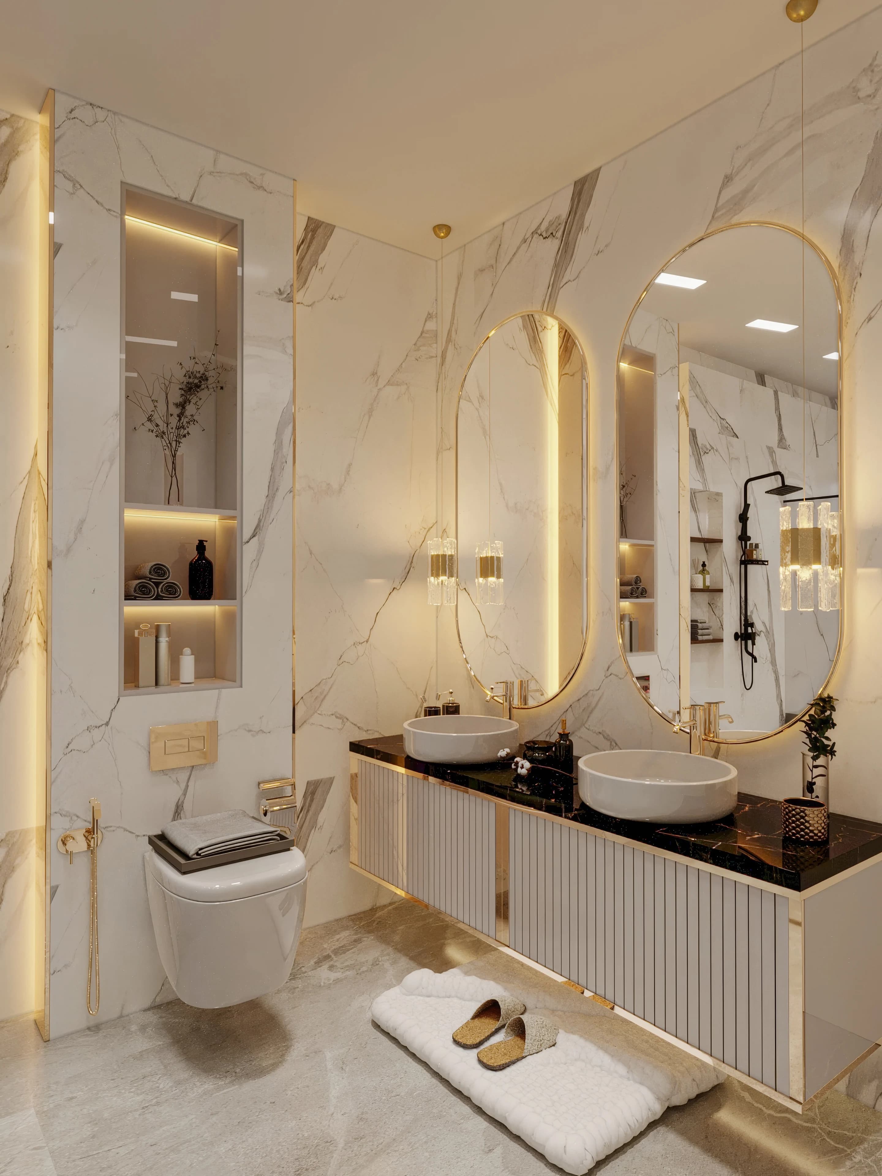 Sinan Akdoğan Villa — banyo görselleştirmesi