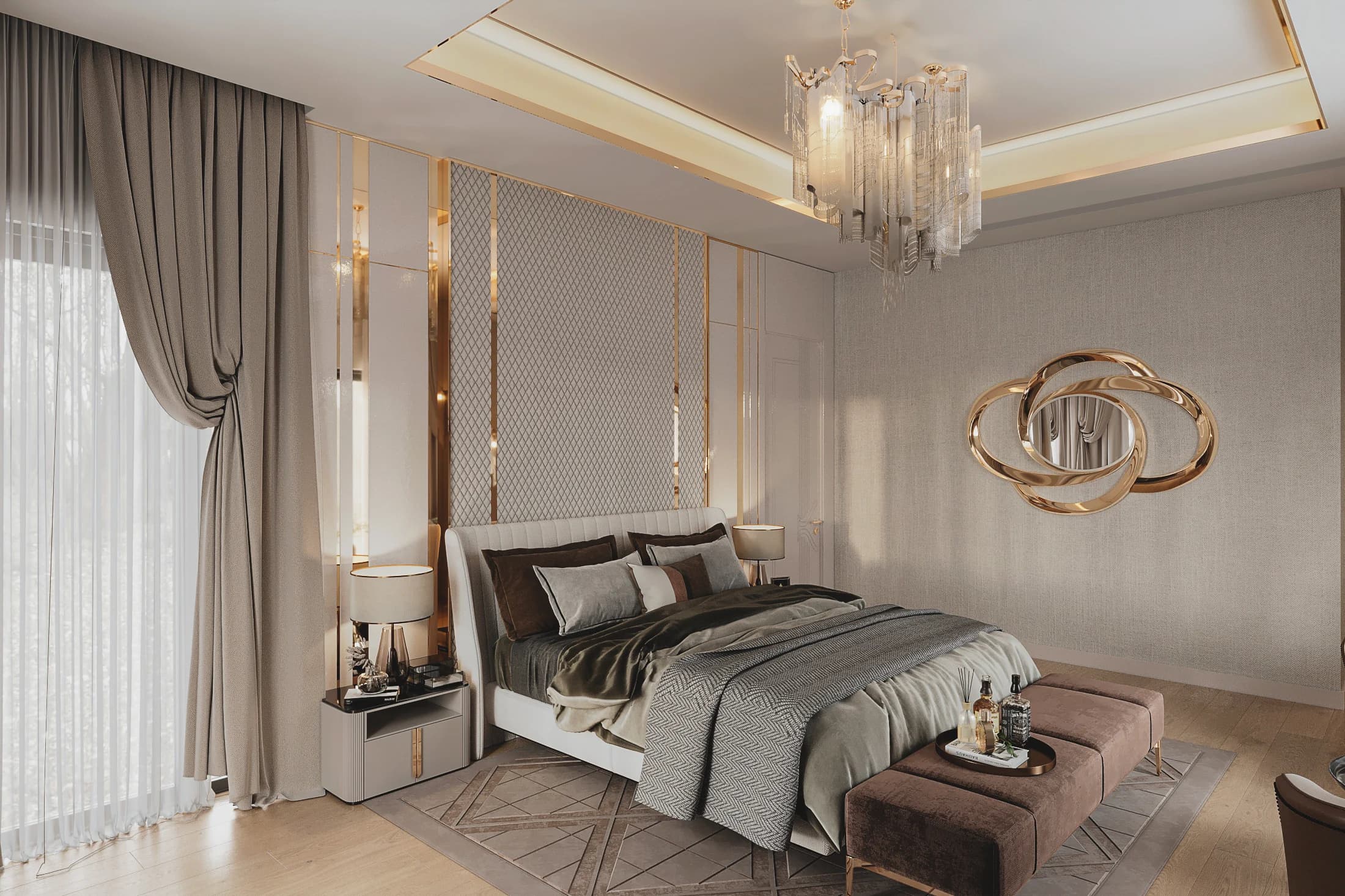 Sinan Akdoğan Villa — yatak odası görselleştirmesi