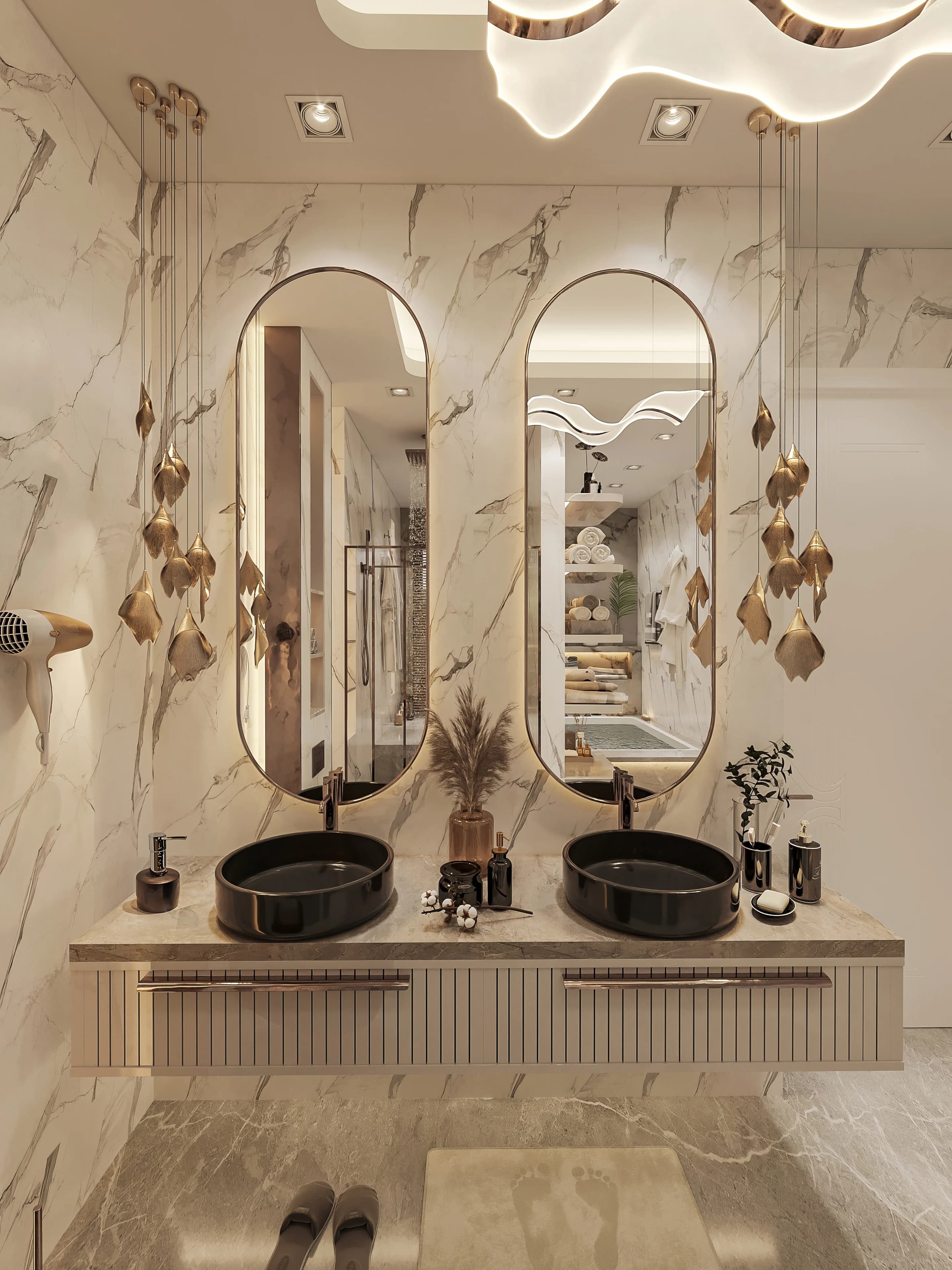 Sinan Akdoğan Villa — banyo görselleştirmesi