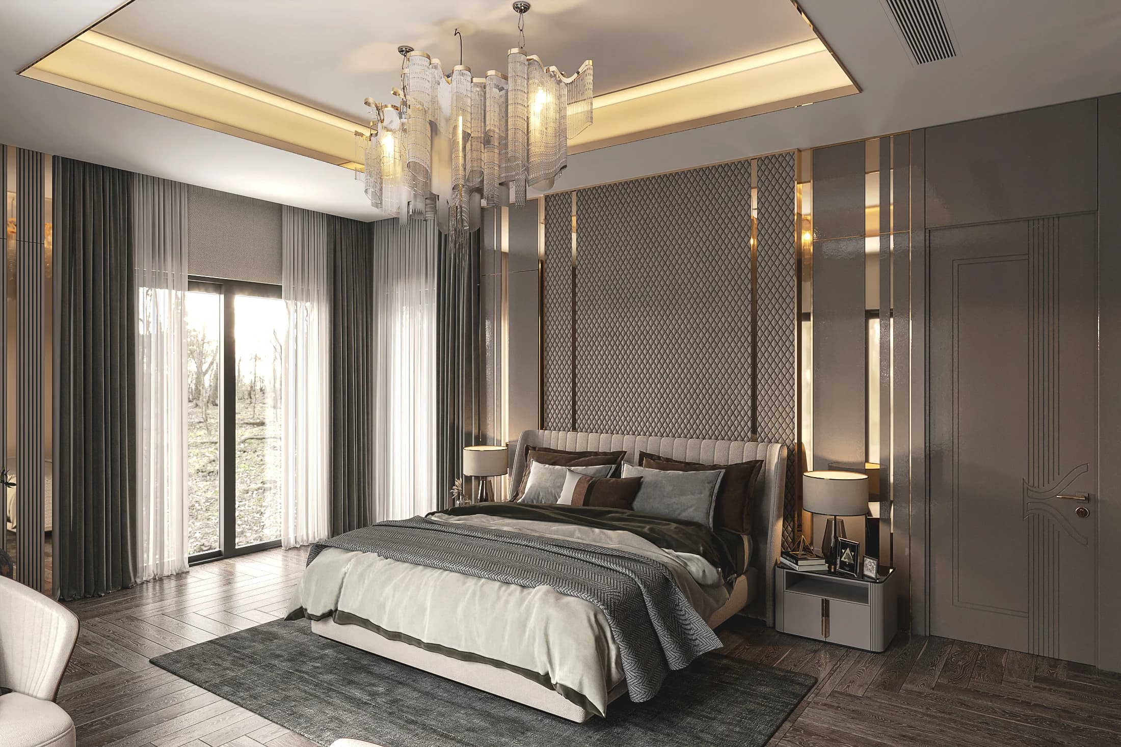 Sinan Akdoğan Villa — yatak odası görselleştirmesi