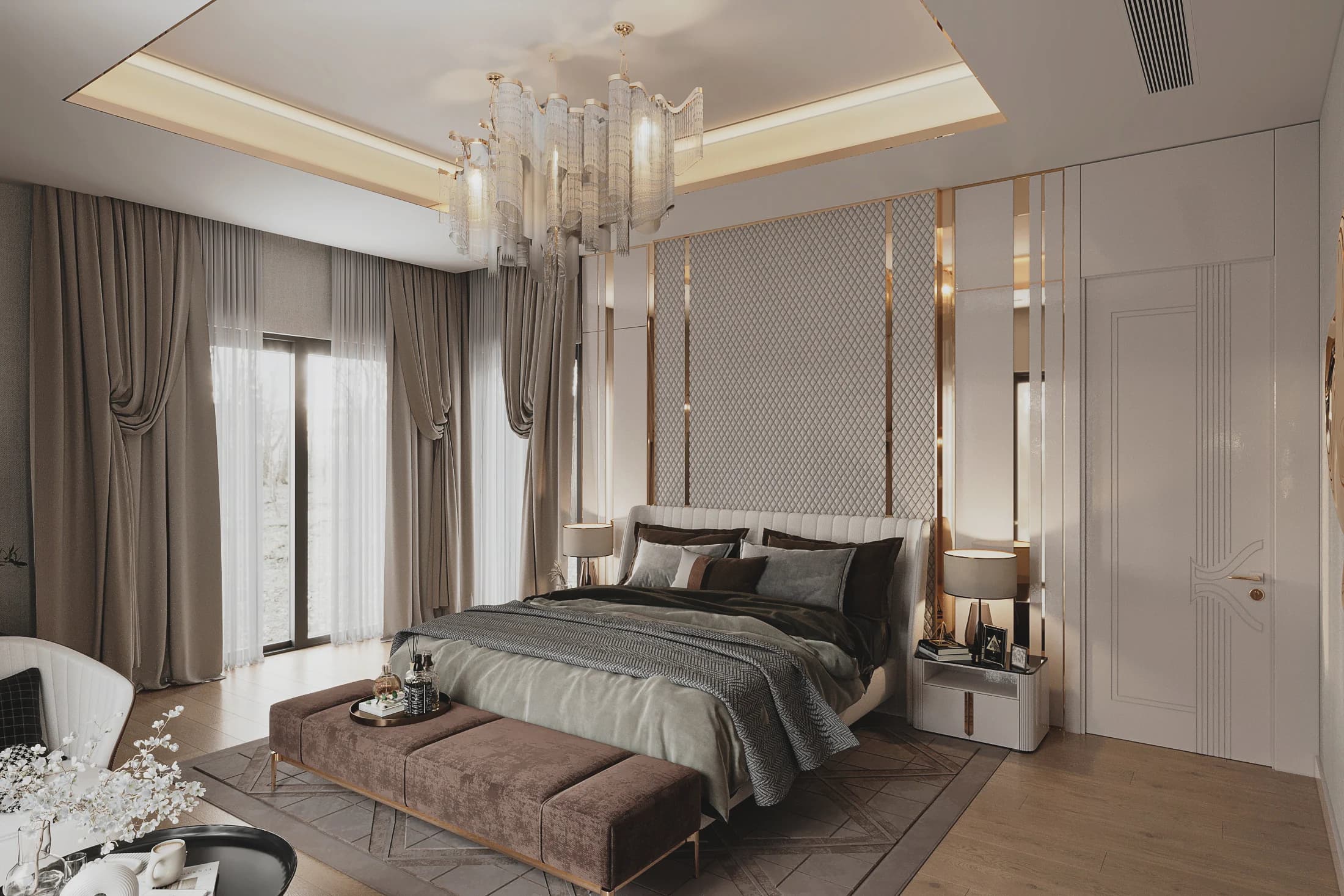 Sinan Akdoğan Villa — yatak odası görselleştirmesi