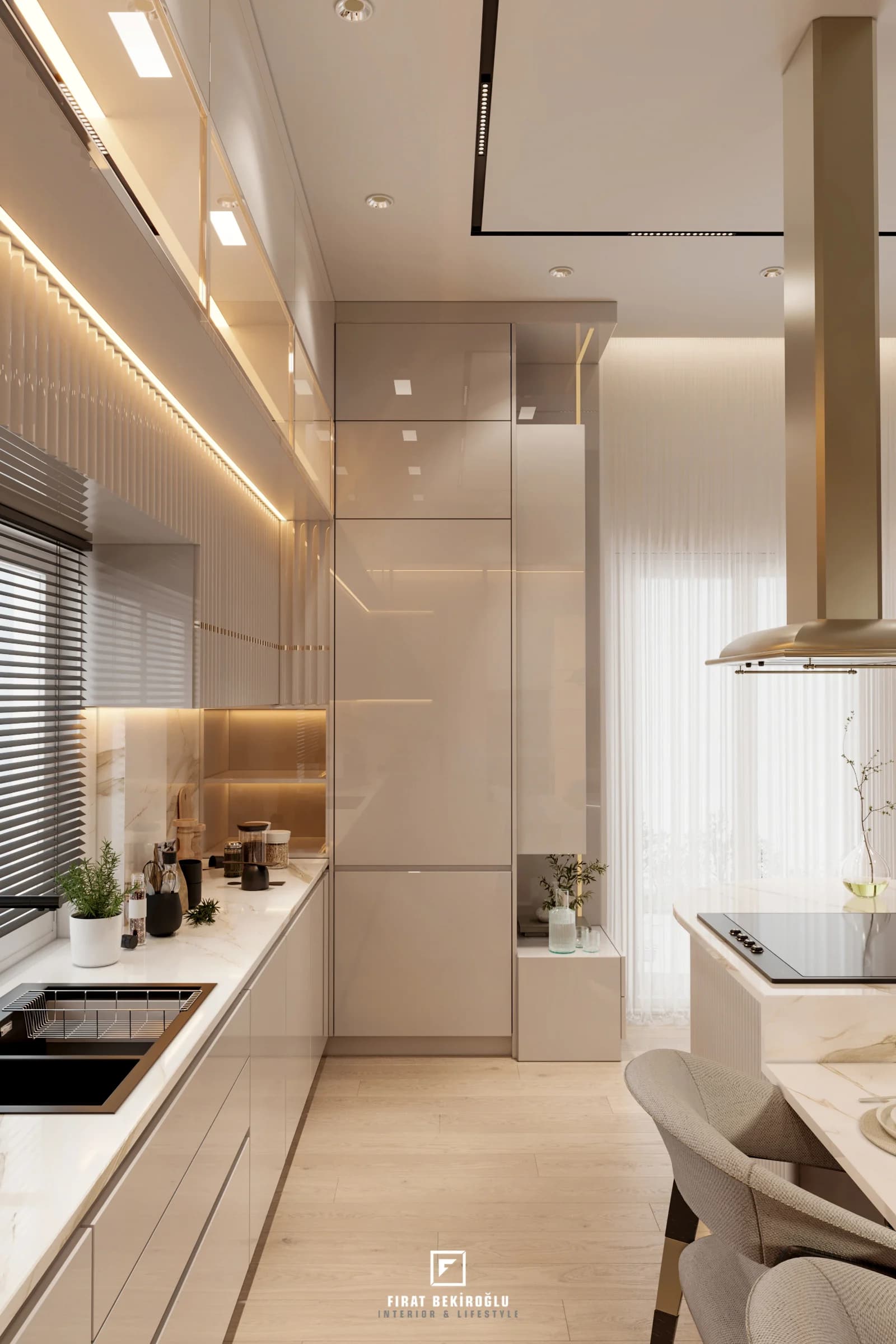 Sinan Akdoğan Villa — mutfak görselleştirmesi