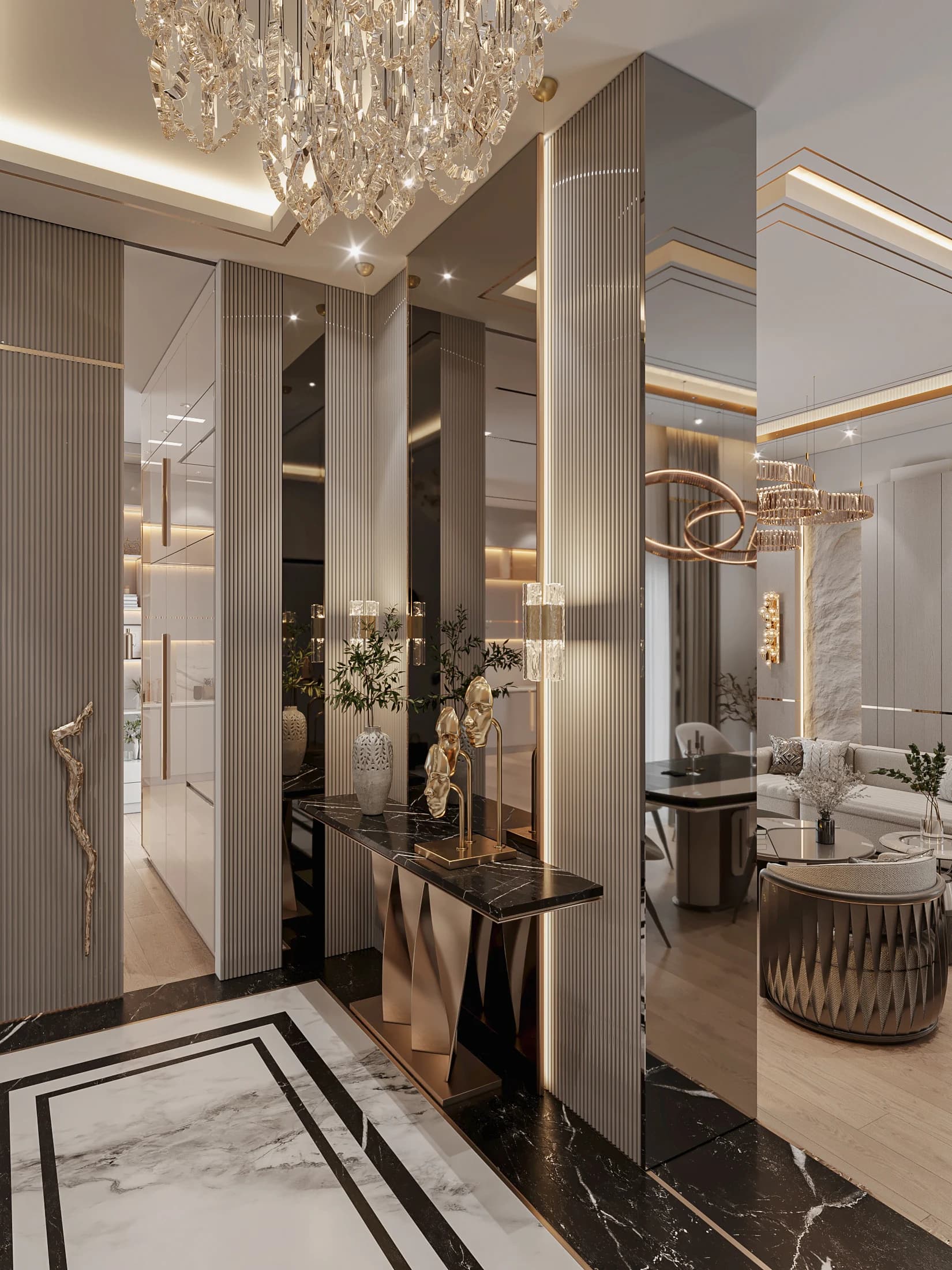 Sinan Akdoğan Villa — hol görselleştirmesi