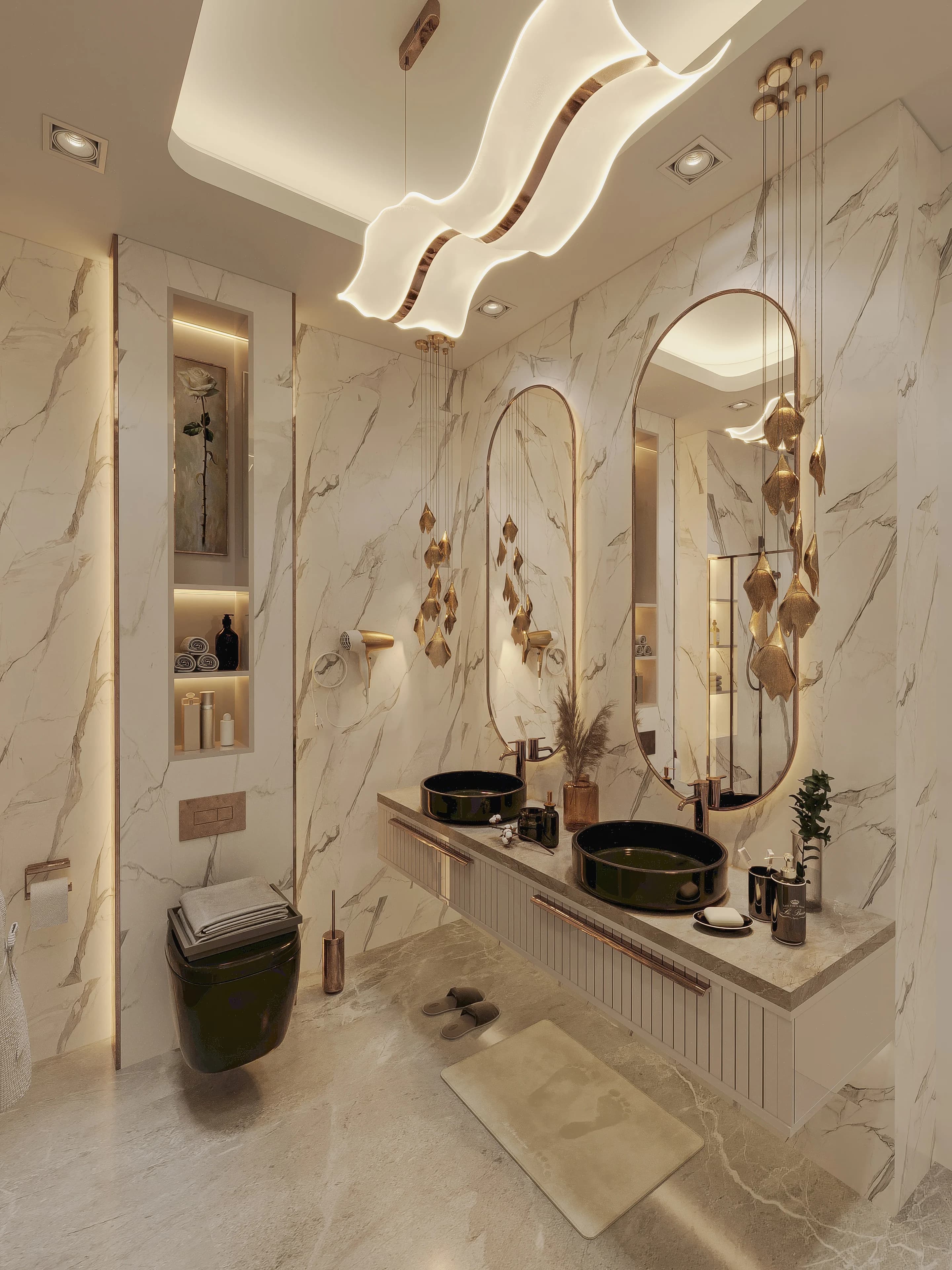 Sinan Akdoğan Villa — banyo görselleştirmesi