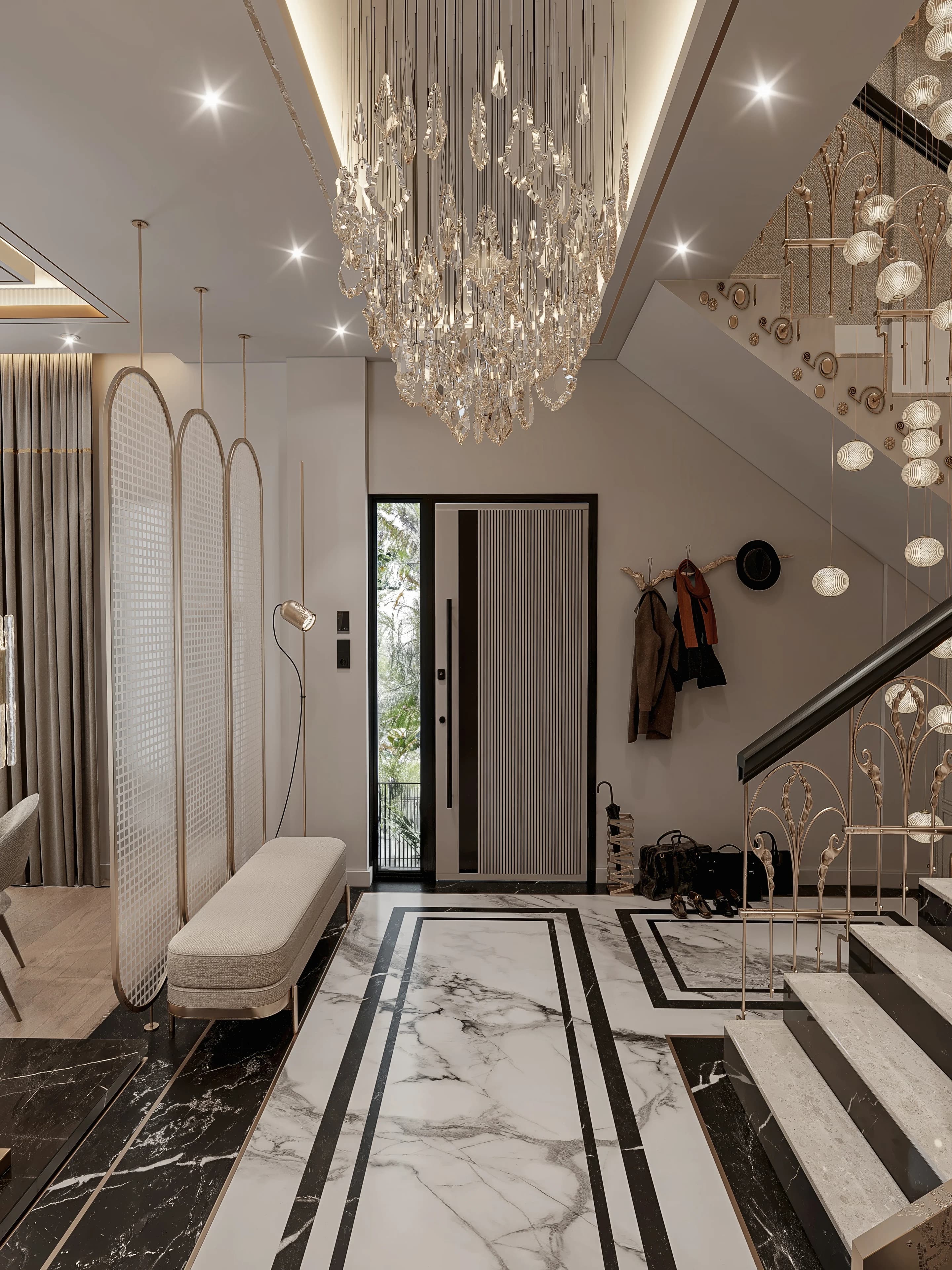 Sinan Akdoğan Villa — hol görselleştirmesi